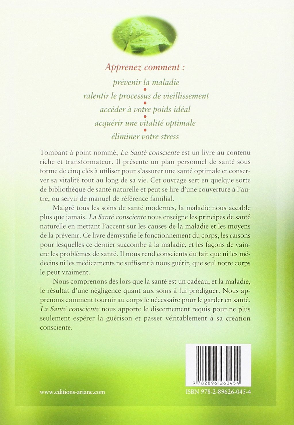 La santé conscience : Guide complet de santé et de guérison naturelle (Ron Garner)