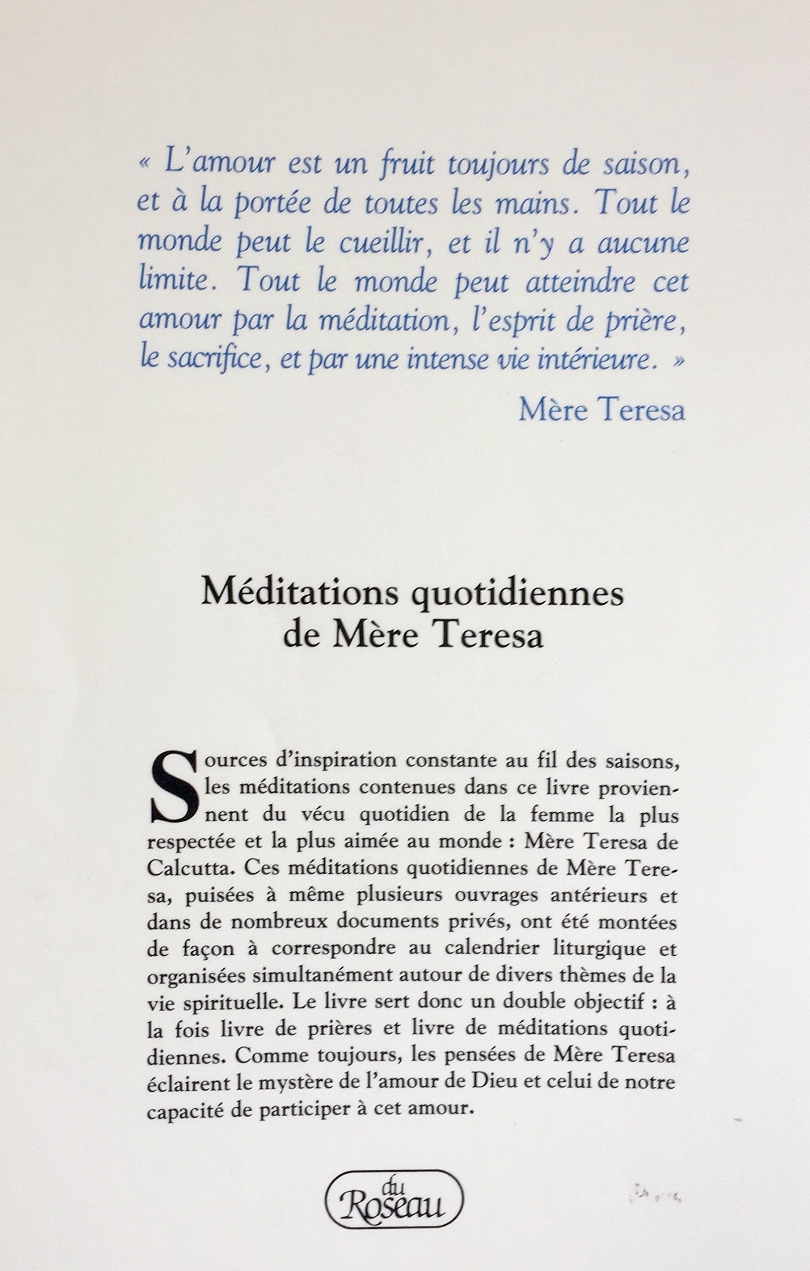 L'amour, un fruit toujours de saison (Mêre Teresa)