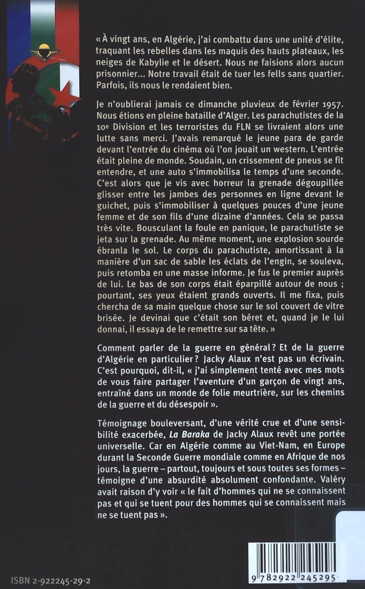 La Baraka : La guerre d'Algérie de 1957 à 1962 (Jacky Alaux)