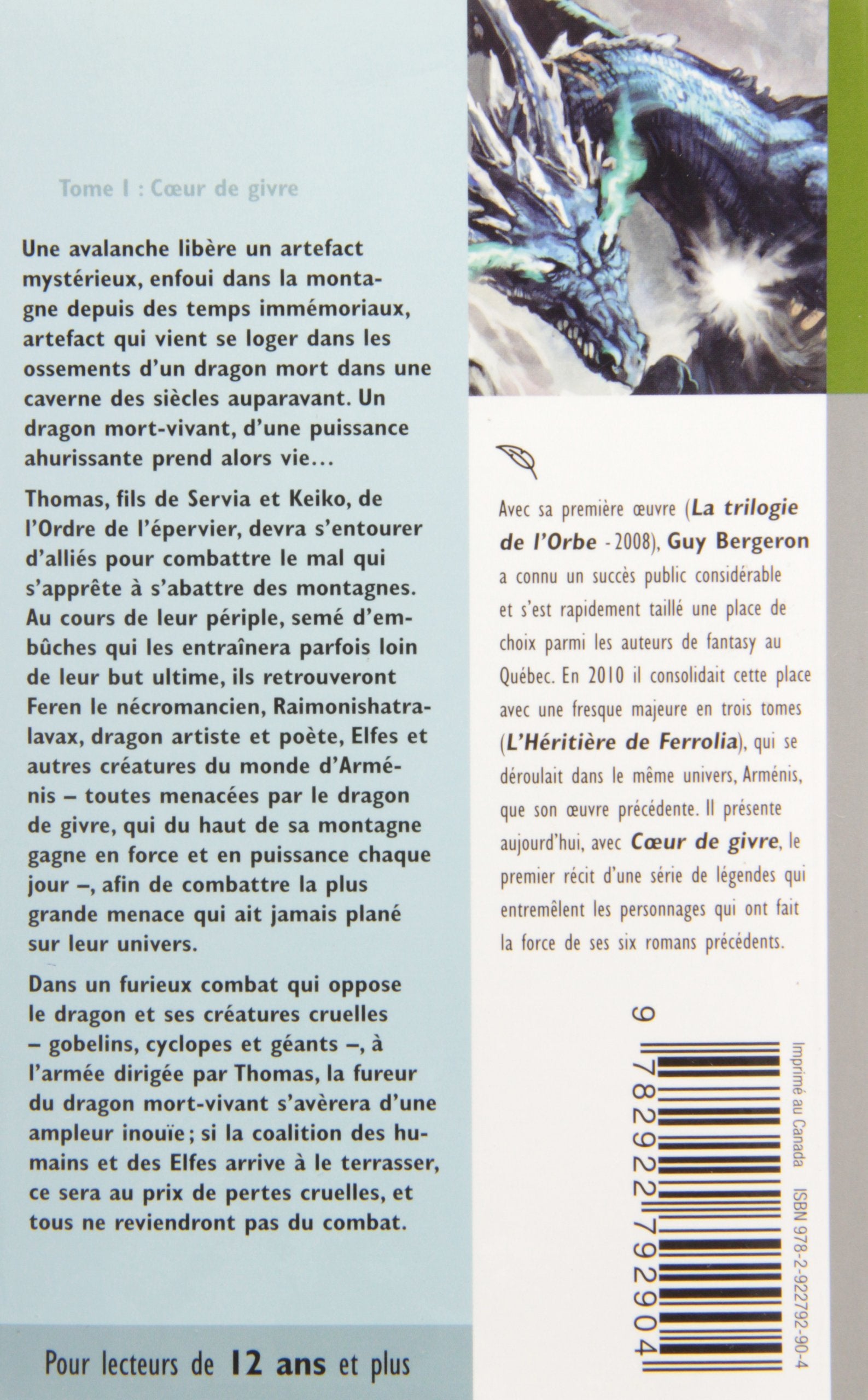 Légendes d'Arménis : Coeur de givre (Guy Bergeron)