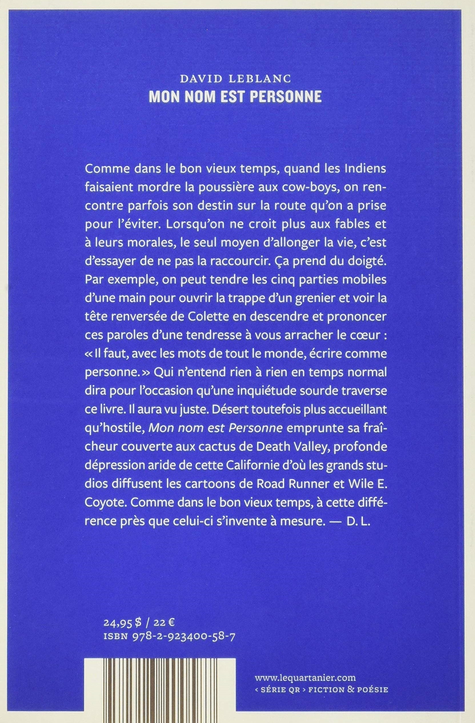 QR # 38 : Mon nom est Personne (David Leblanc)