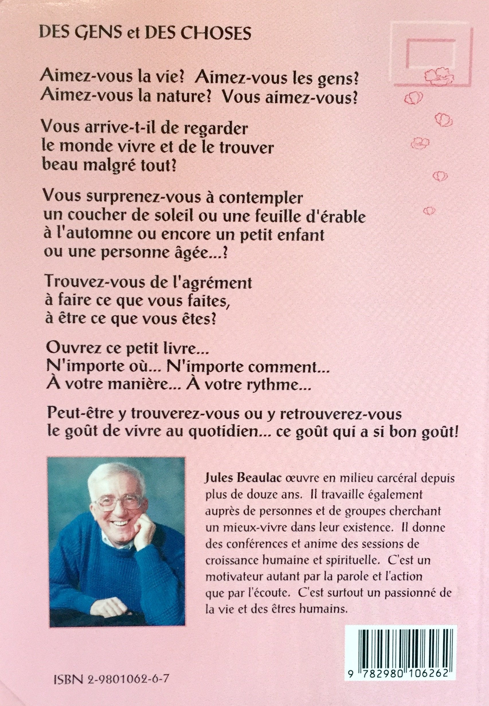 Des gens et des choses : réflexions pour mieux vivre au quotidient (Jules Beaulac)