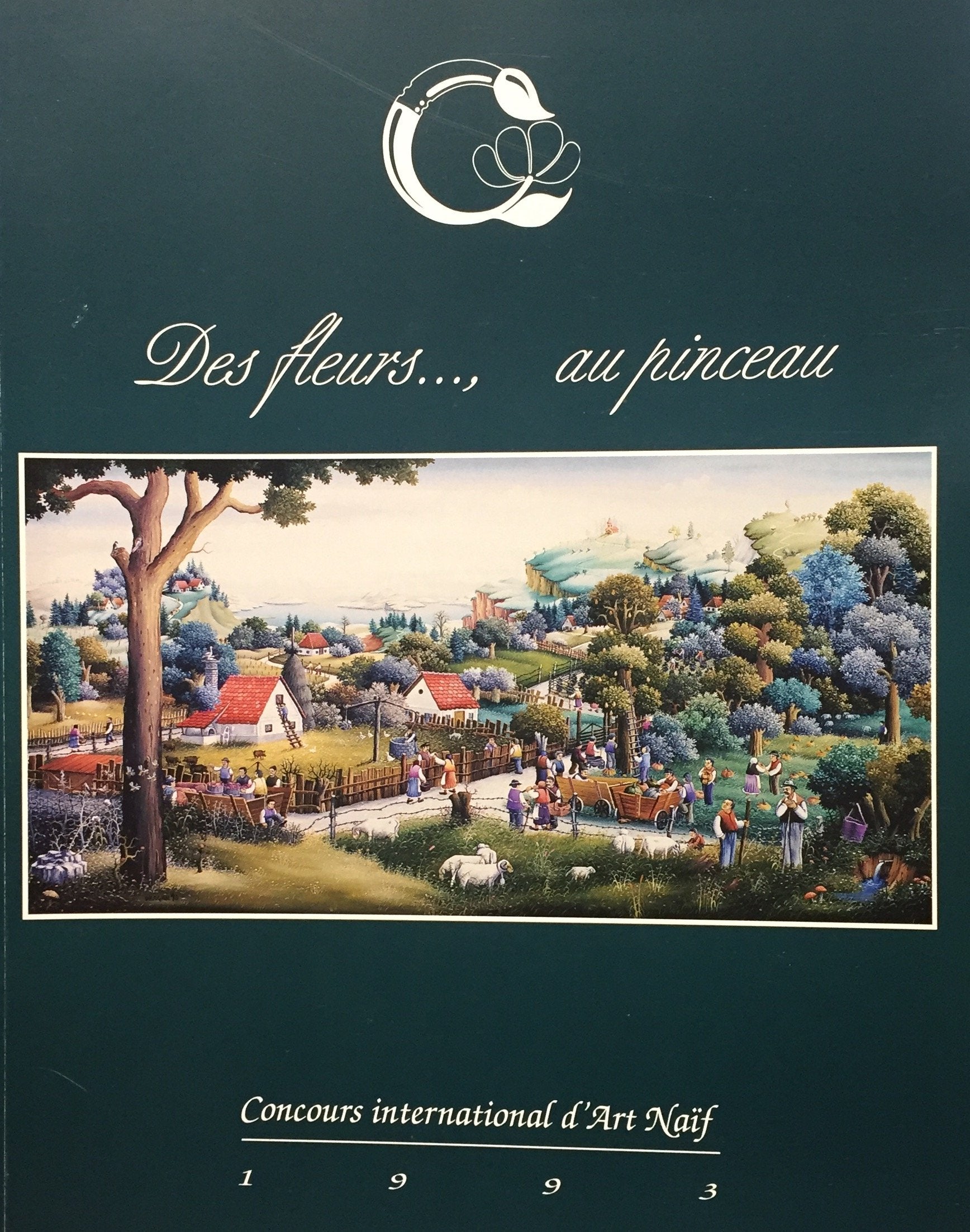 Livre ISBN 2980370606 Des fleurs..., au pinceau : Concours international d'Art Naïf 1993