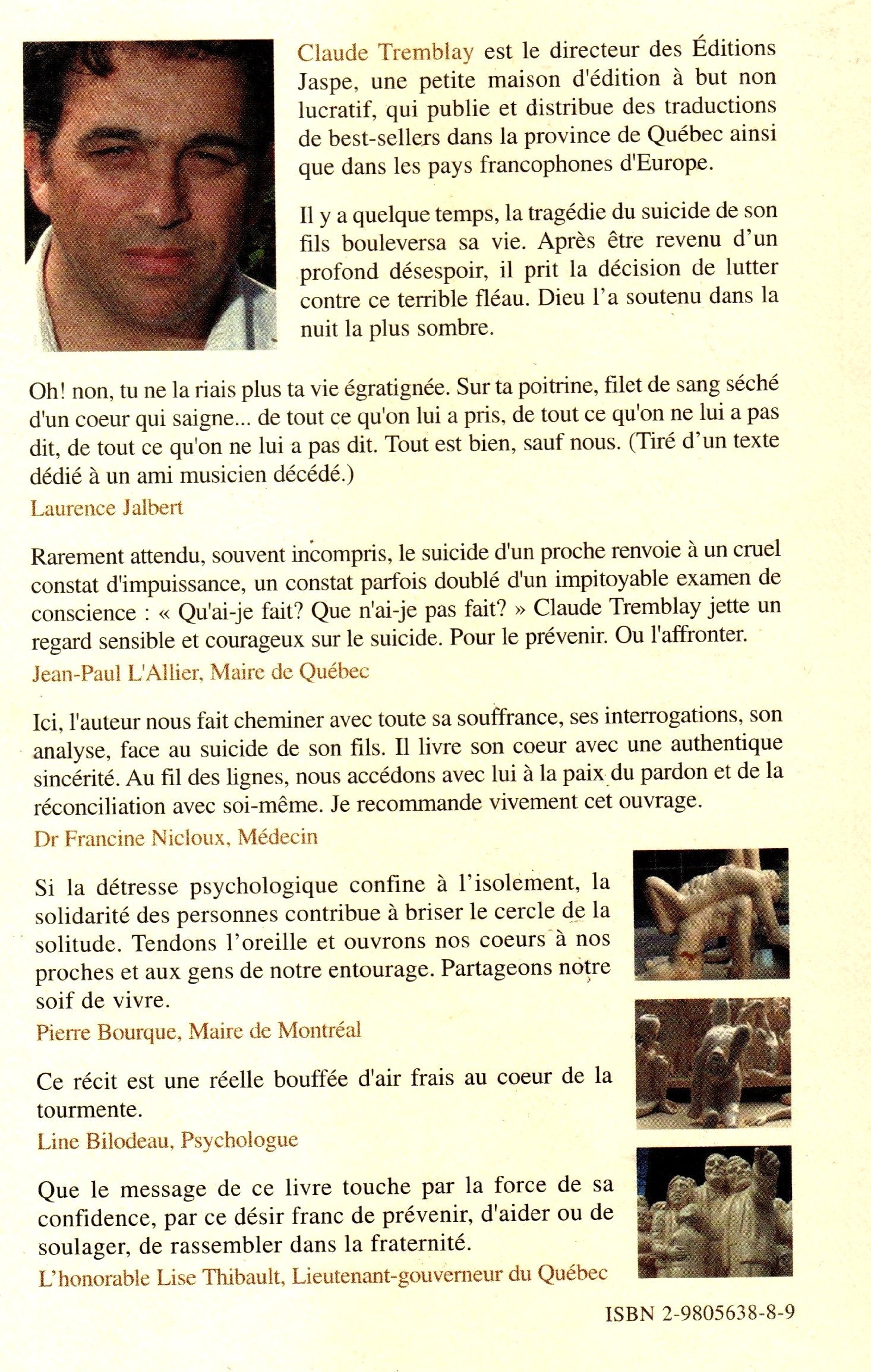 Micah : La souffrance d'un père face au suicide de son fils (Claude Tremblay)