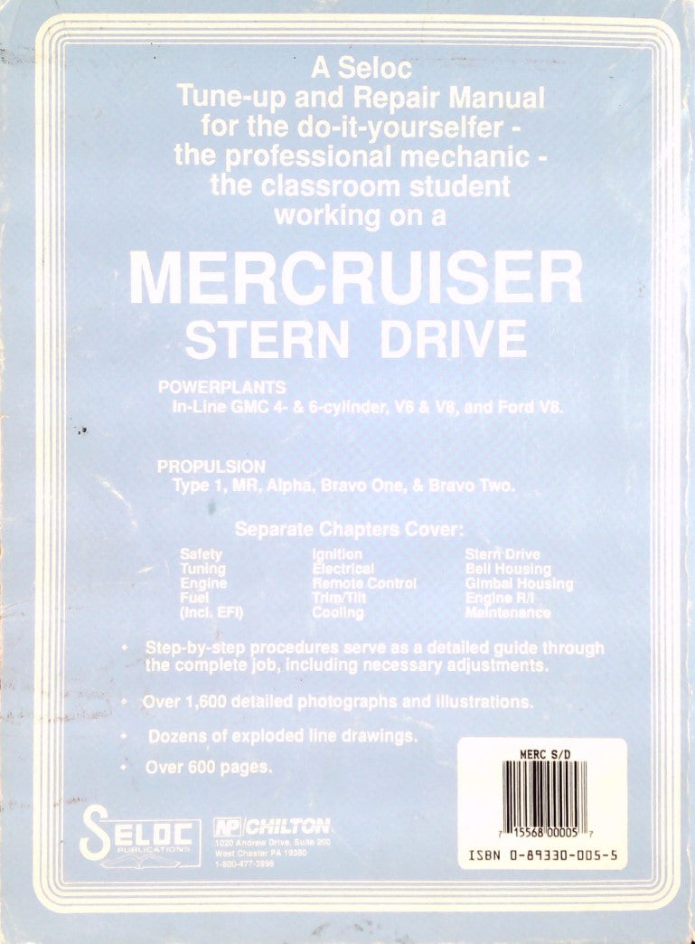 Mercruiser Stern Drive : Includes Alpha and Bravo 1964 - 1992 : Tune-Up and Repair Manual (Joan and Clarence Coles)