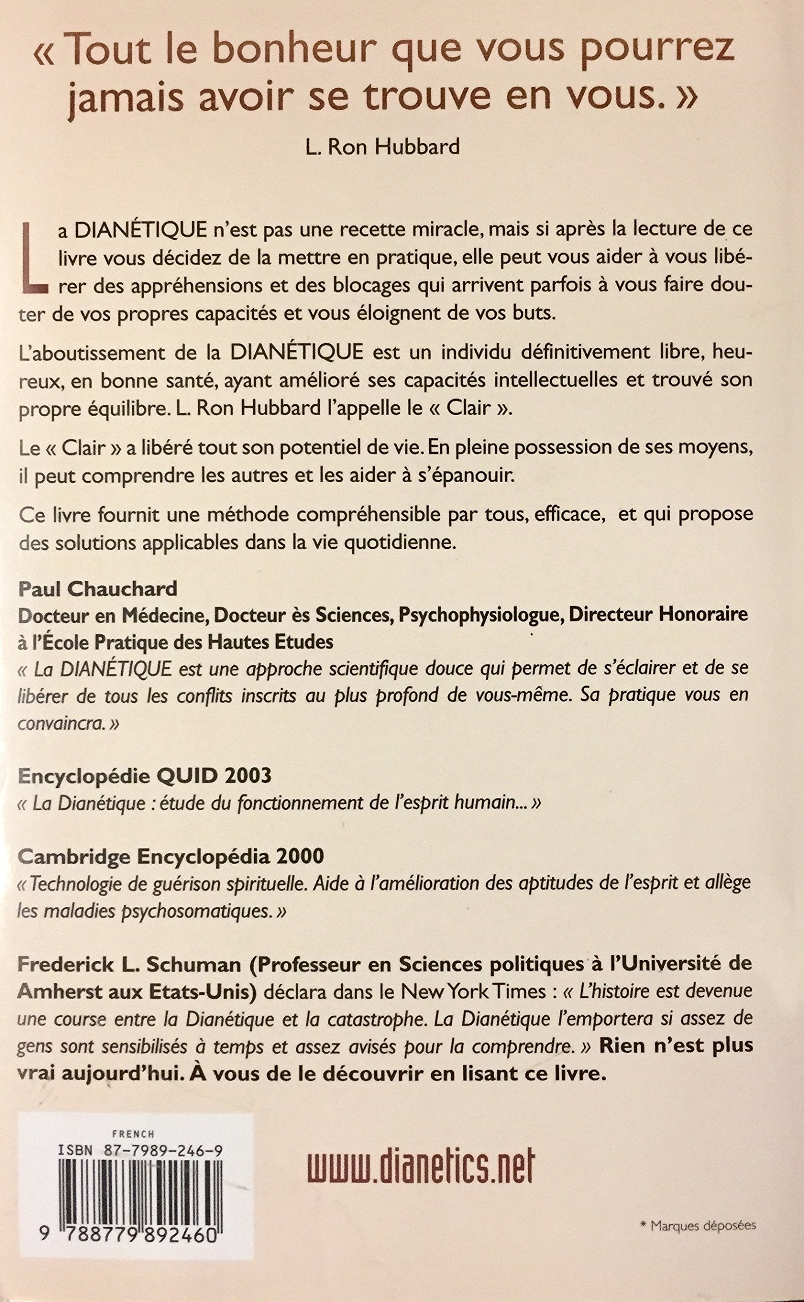 La dianétique : La puissance de la pensée sur le corps (L.Ron Hubbard)