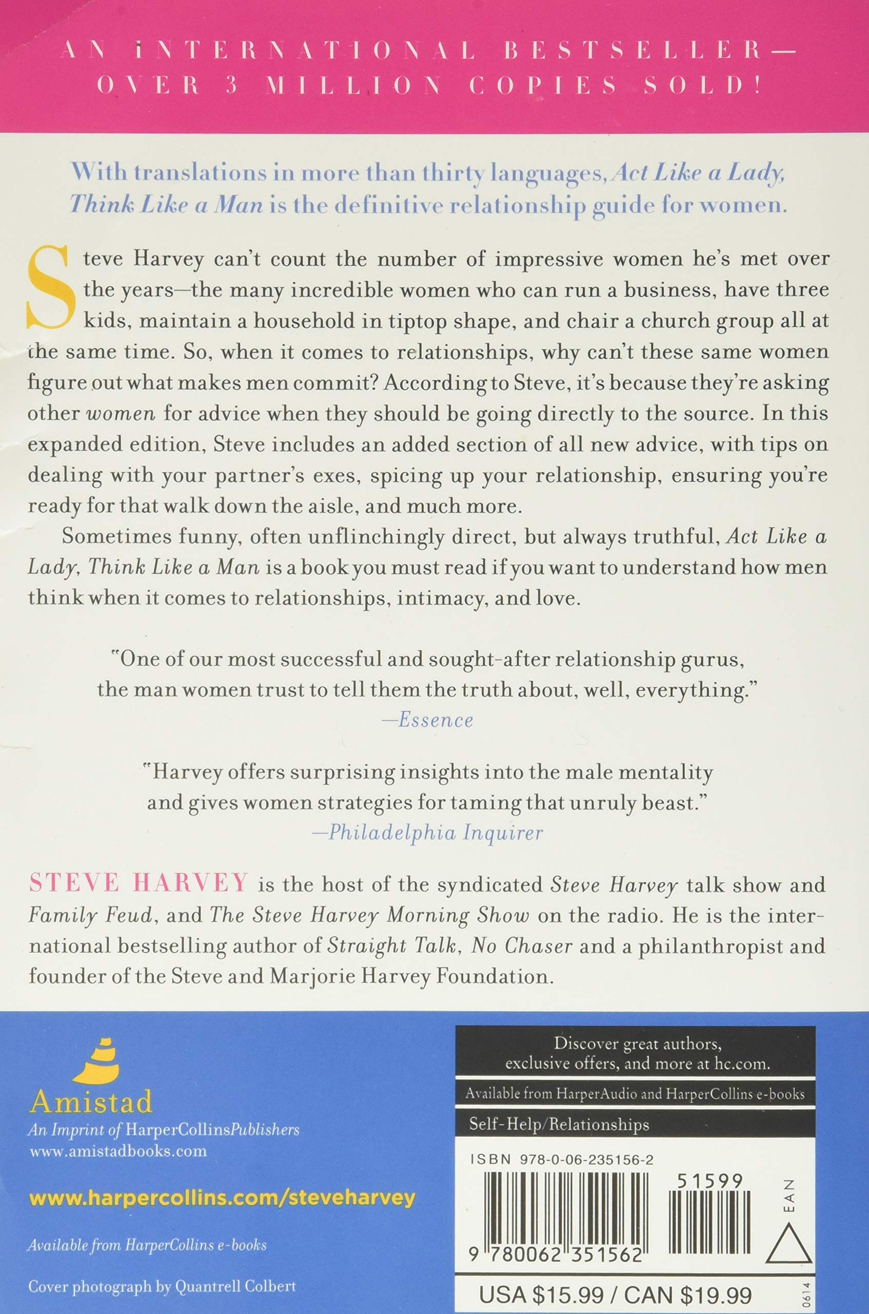 Act Like a Lady, Think Like a Man, Expanded Edition: What Men Really Think About Love, Relationships, Intimacy, and Commitment (Steve Harvey)