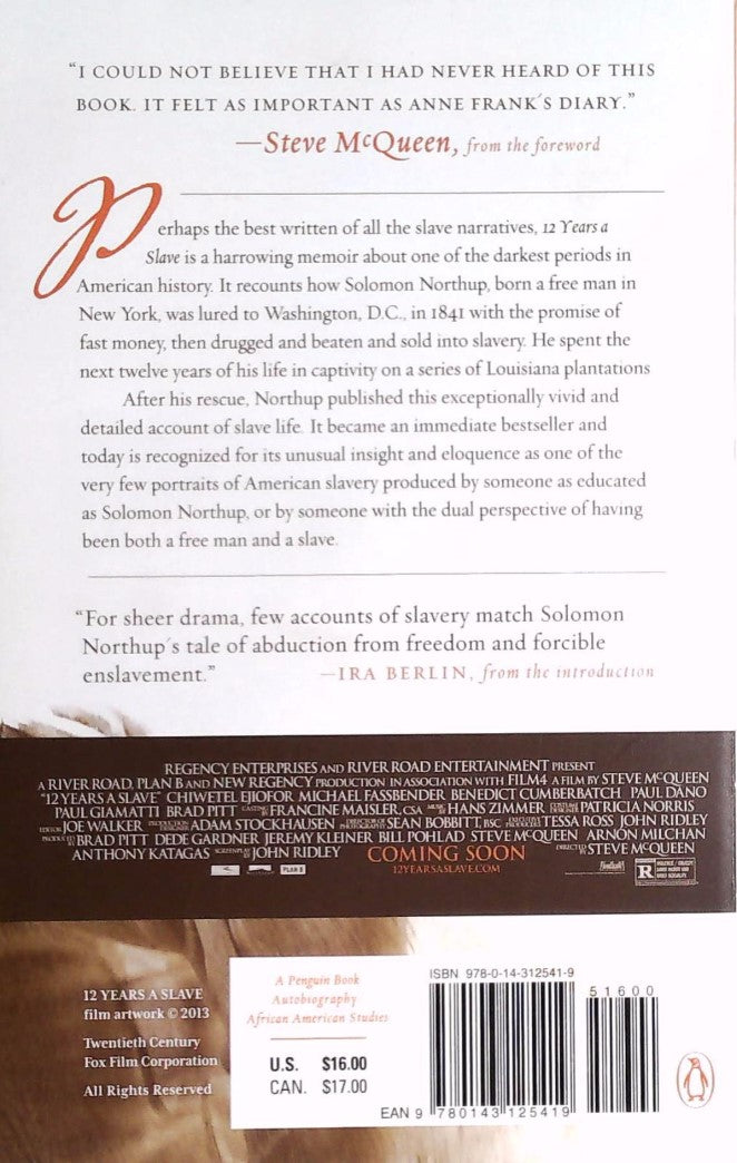 12 Years a Slave (Solomon Northhup)