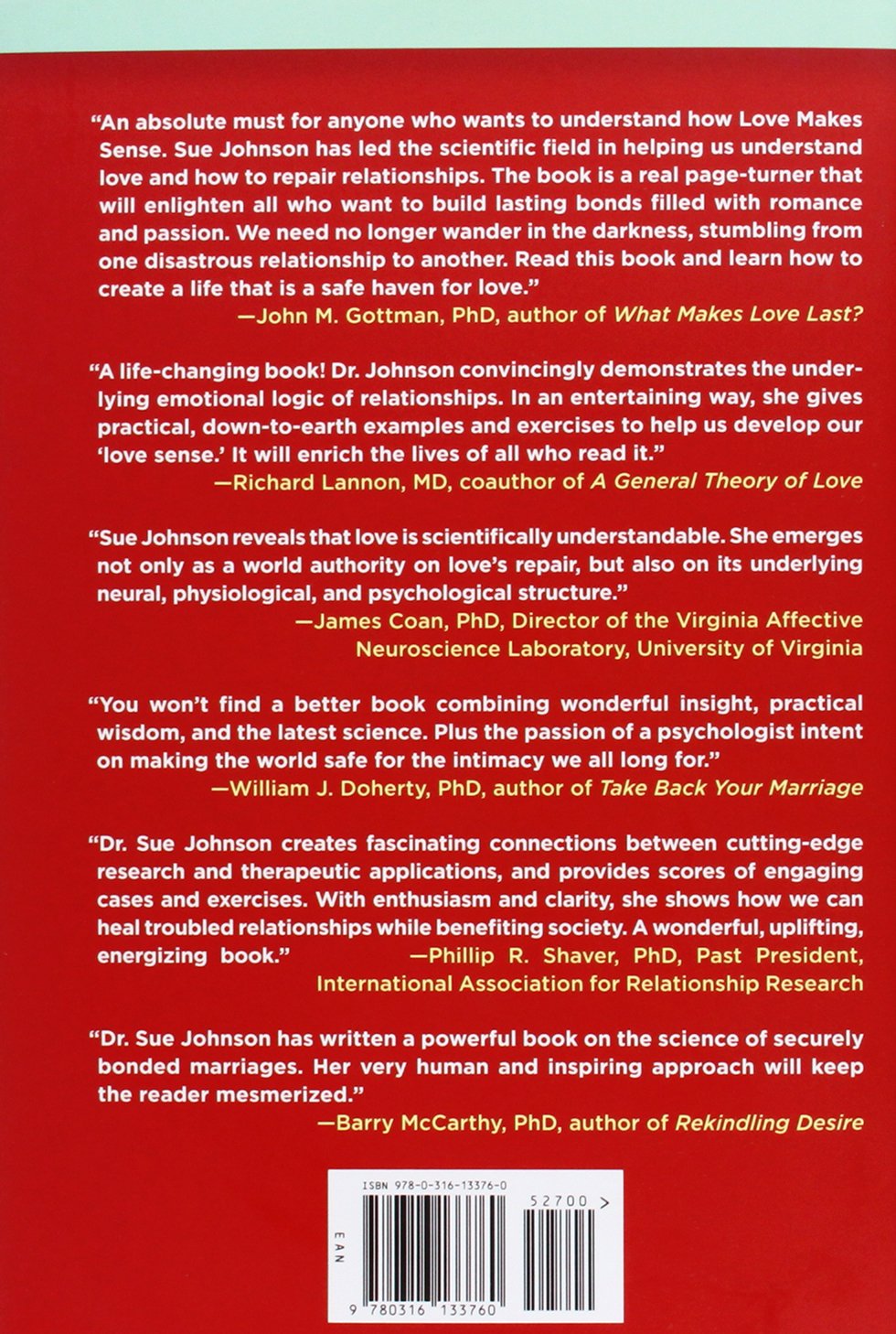 Love Sense: The Revolutionary New Science of Romantic Relationships (Dr. Sue Johnson EdD)