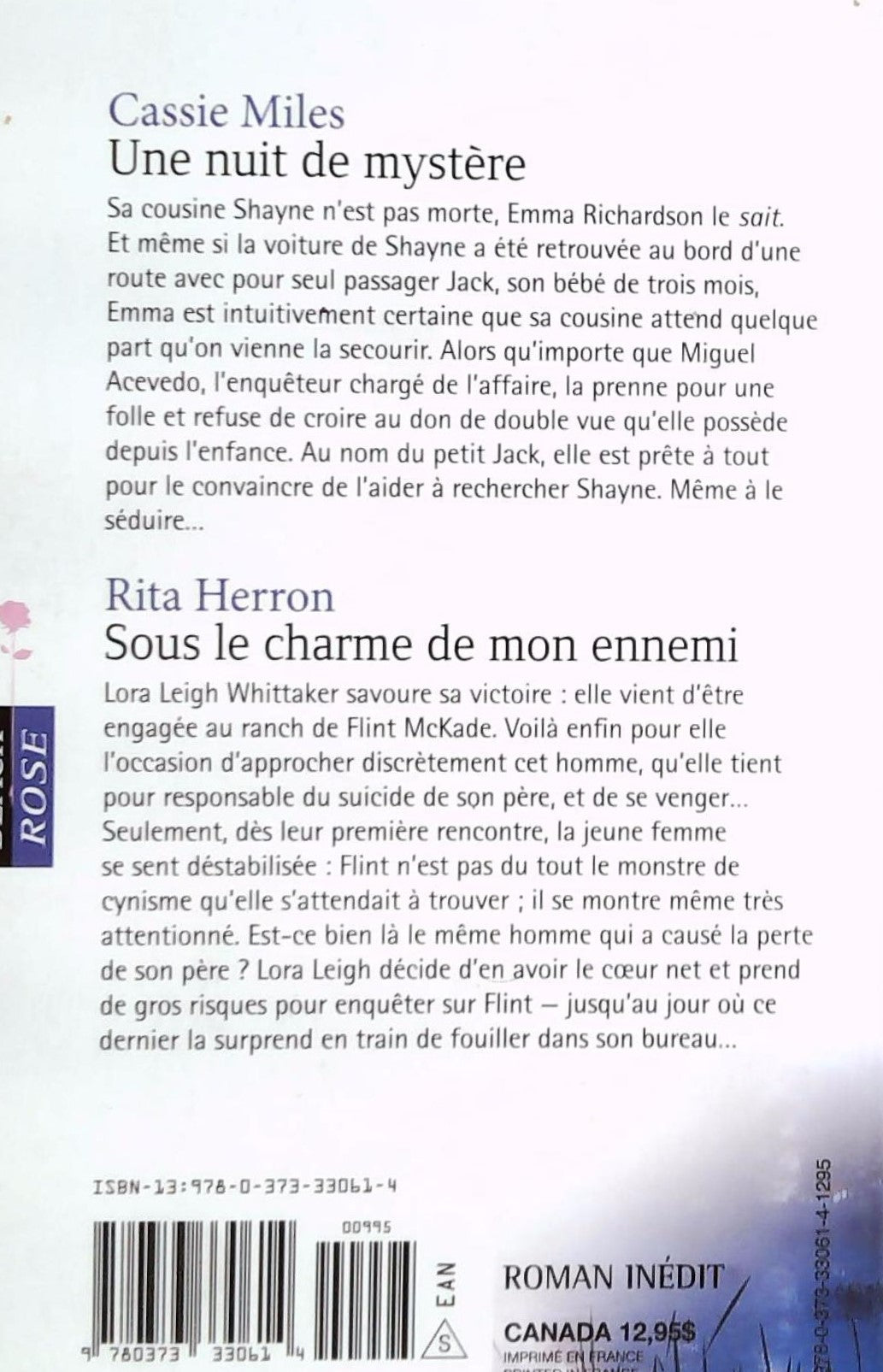 Black Rose # 37 : Une nuit de mystère -suivi de- Sous le charme de mon ennemi (Cassie Miles)