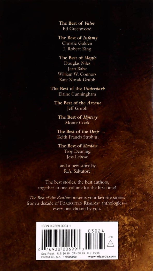 Forgotten Realms : The Best of the Realms # 1 (R.A. Salvatore)
