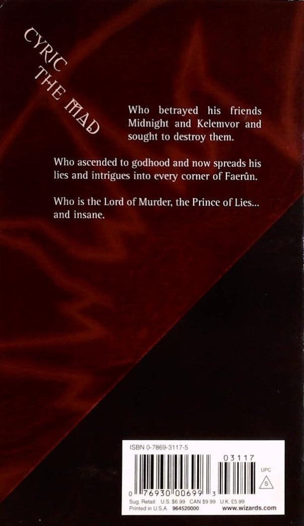 Forgotten Realms : The Avatar Series # 5 : Crucible: The Trial of Cyric the Mad: The Avatar Series, Book V (Troy Denning)