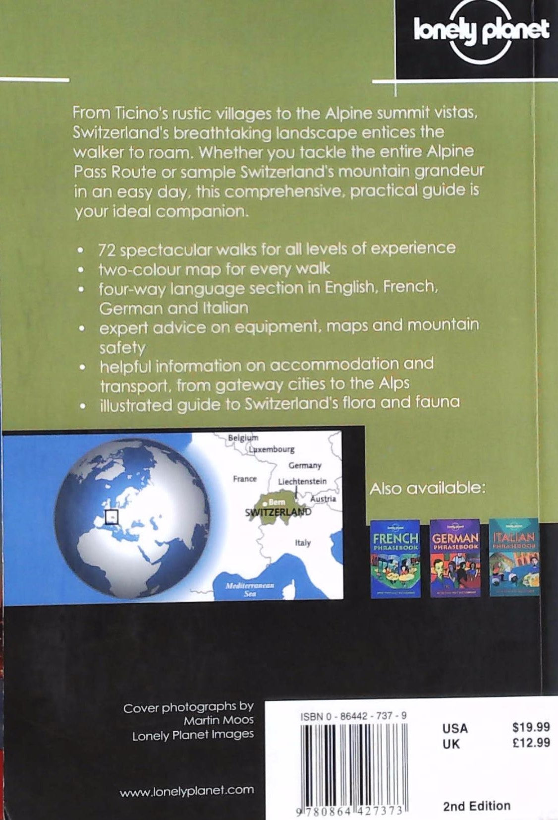 Lonely planet : Walking in Switzerland