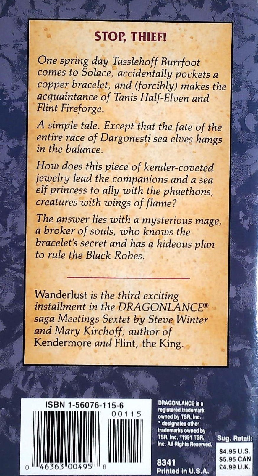 DragonLance : The Meetings Sextet # 2 : Wanderlust (Mary Kirchoff)