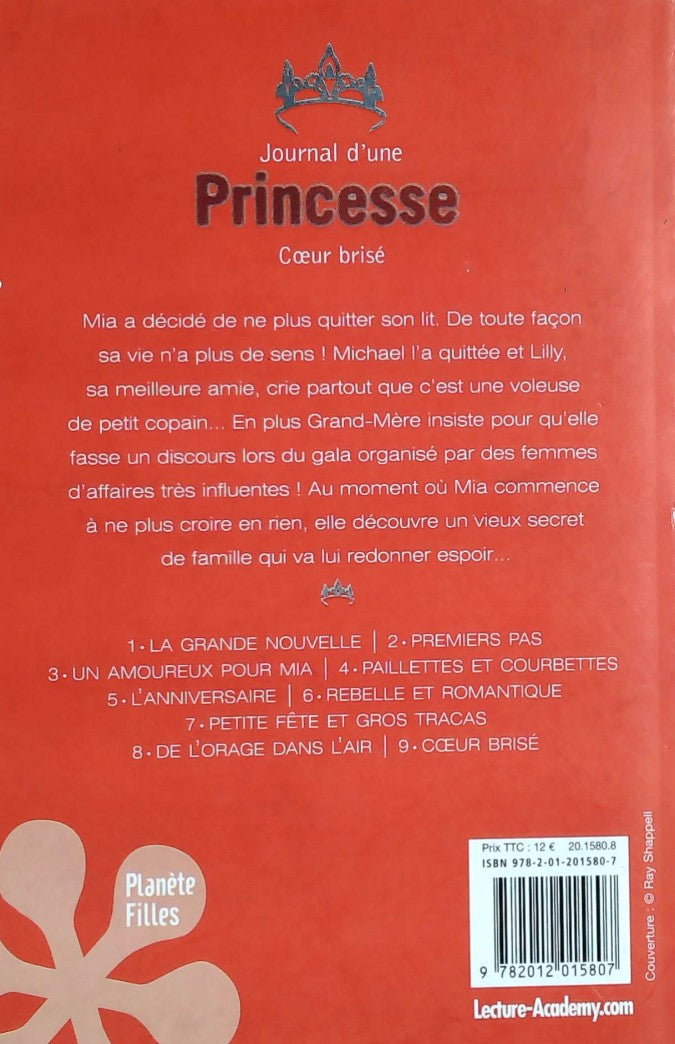 Journal d'une princesse # 9 : Coeur brisé (Meg Cabot)