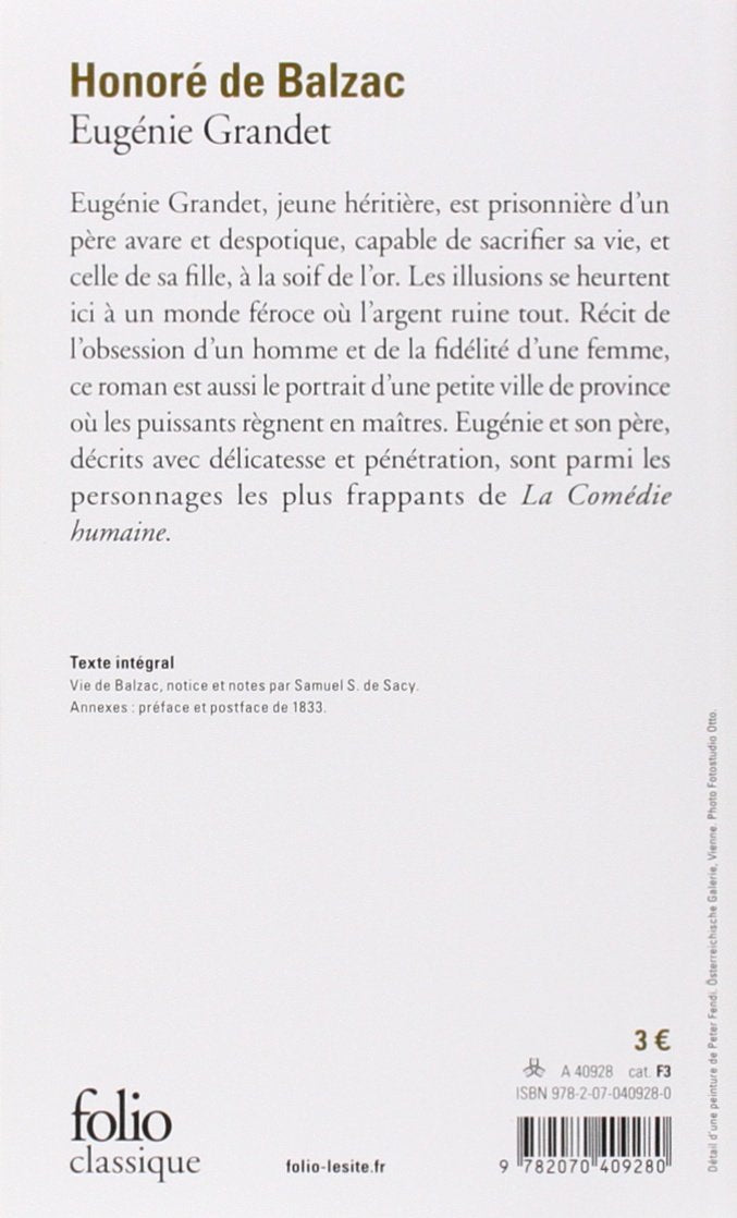 Folio Classiques : Eugenie Grandet (Honore De Balzac)