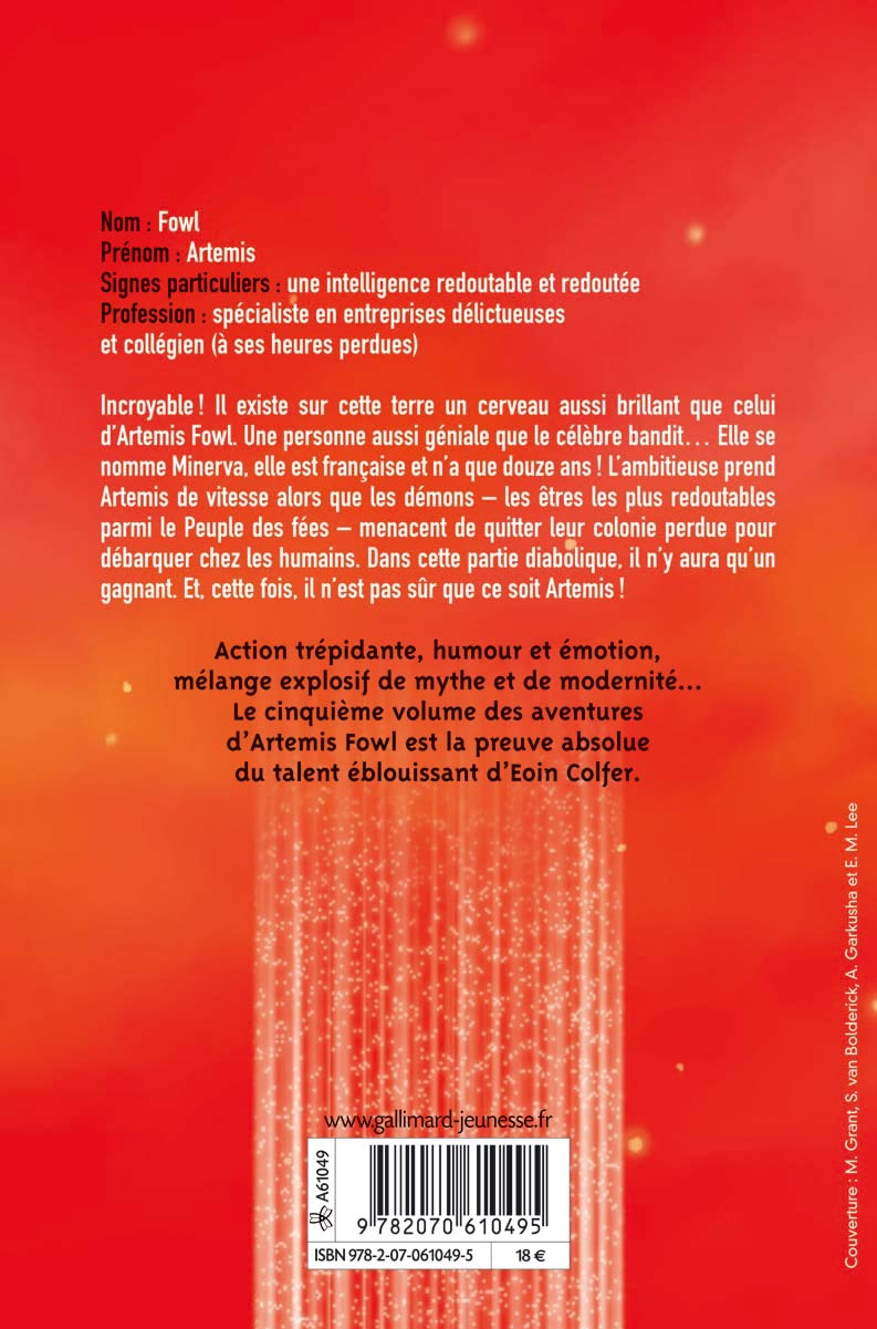 Artemis Fowl # 5 : Colonie perdue (Eoin Colfer)