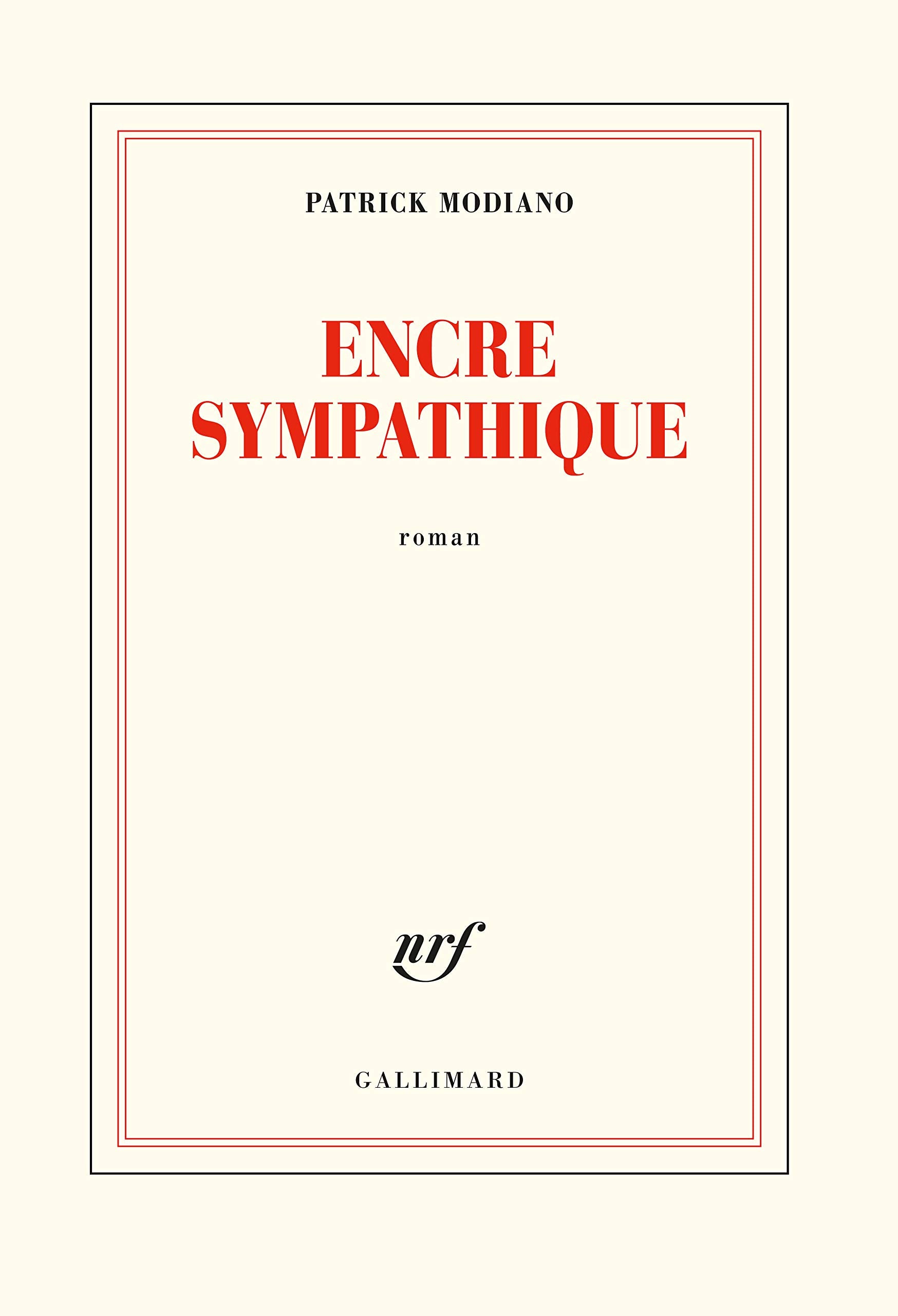 Encre sympathique - Patrick Modiano