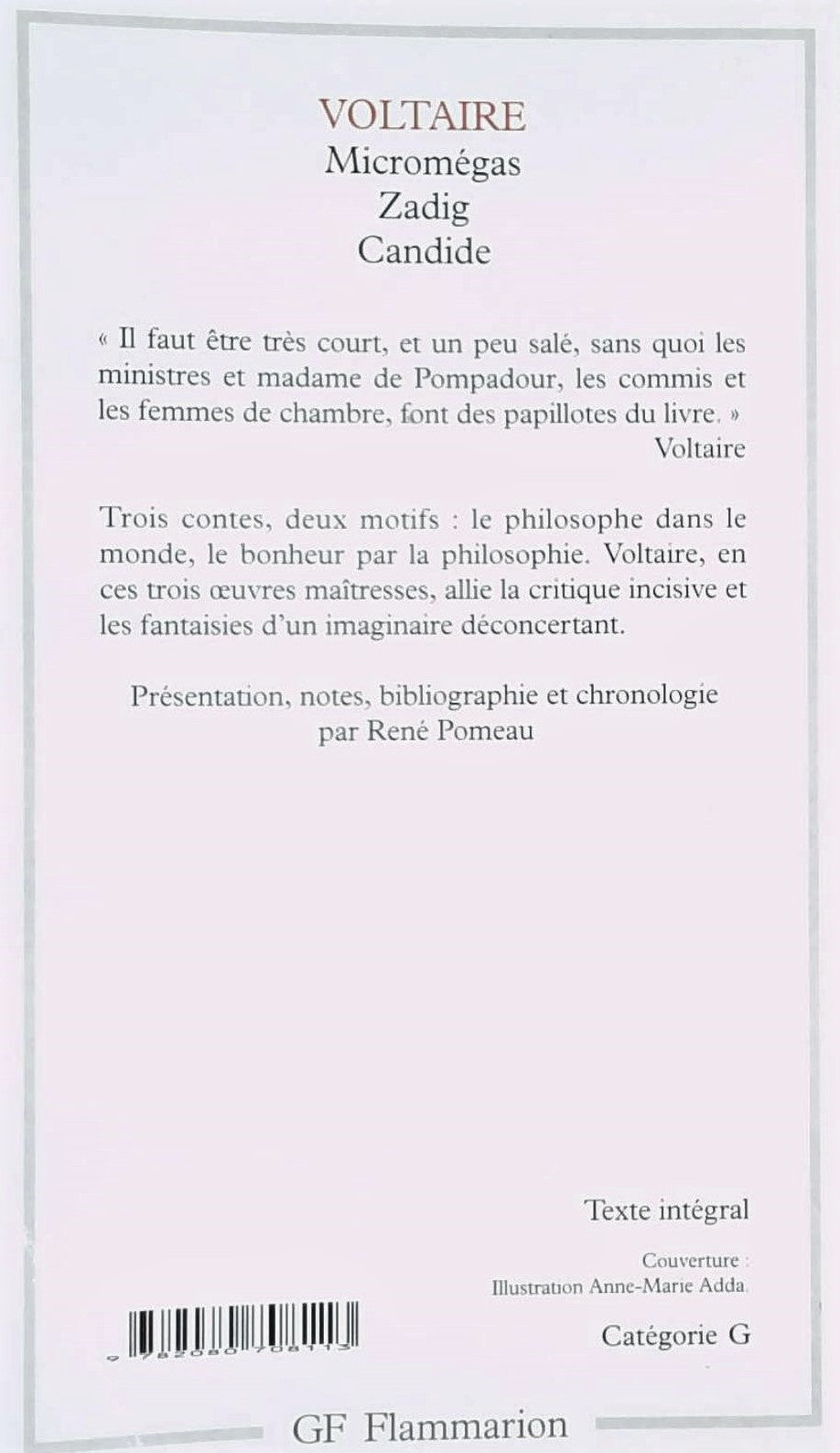Micromégas - Zadig - Candide (Voltaire)