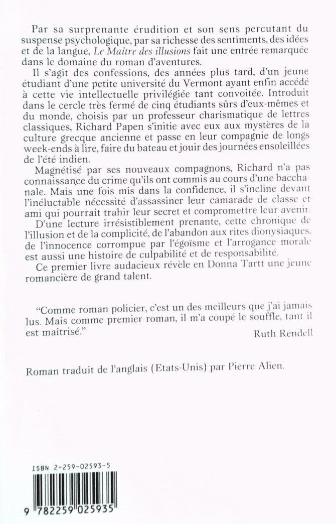 Feux croisés : Le maître des illusions (Donna Tartt)