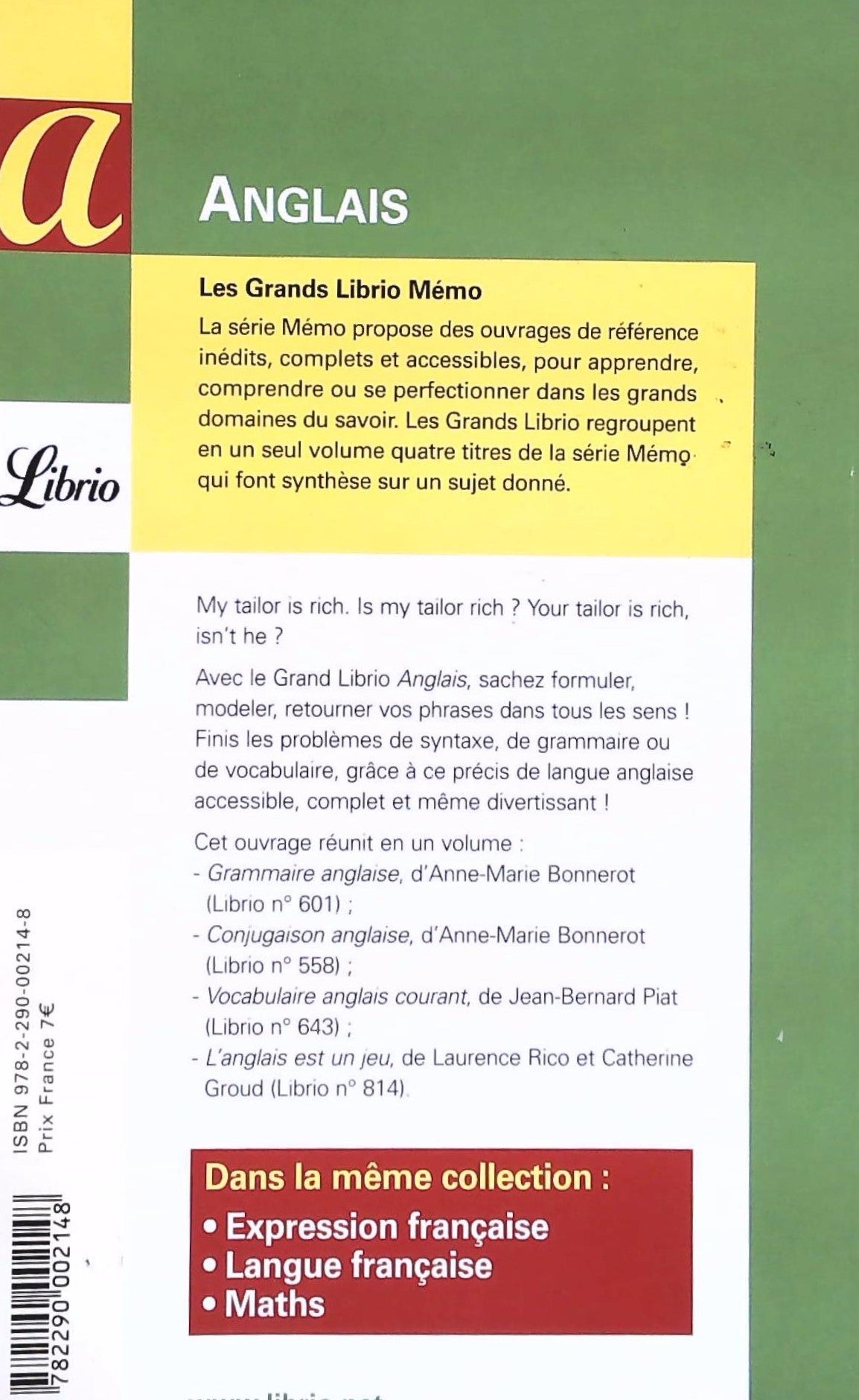 Anglais : Toutes les bases de l'anglais à portée de main! Grammaire - Conjugaison - Vocabulaire