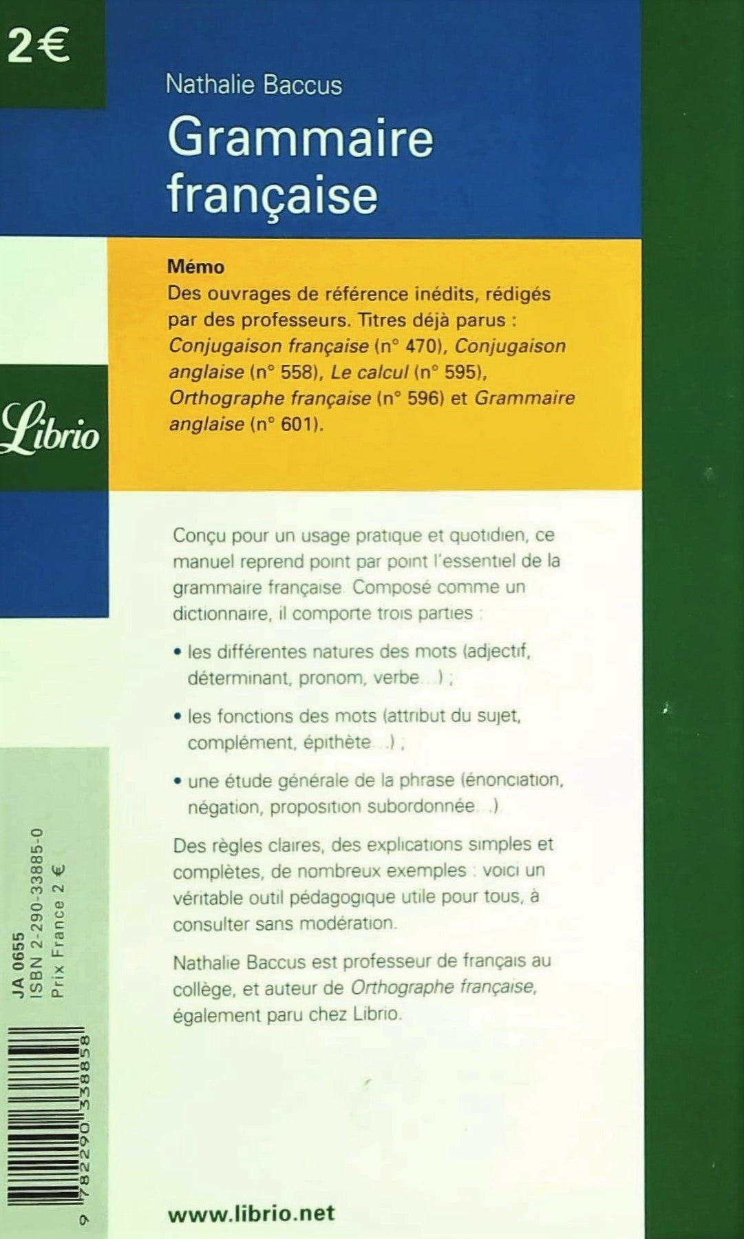 Grammaire française (Nathalie Baccus)