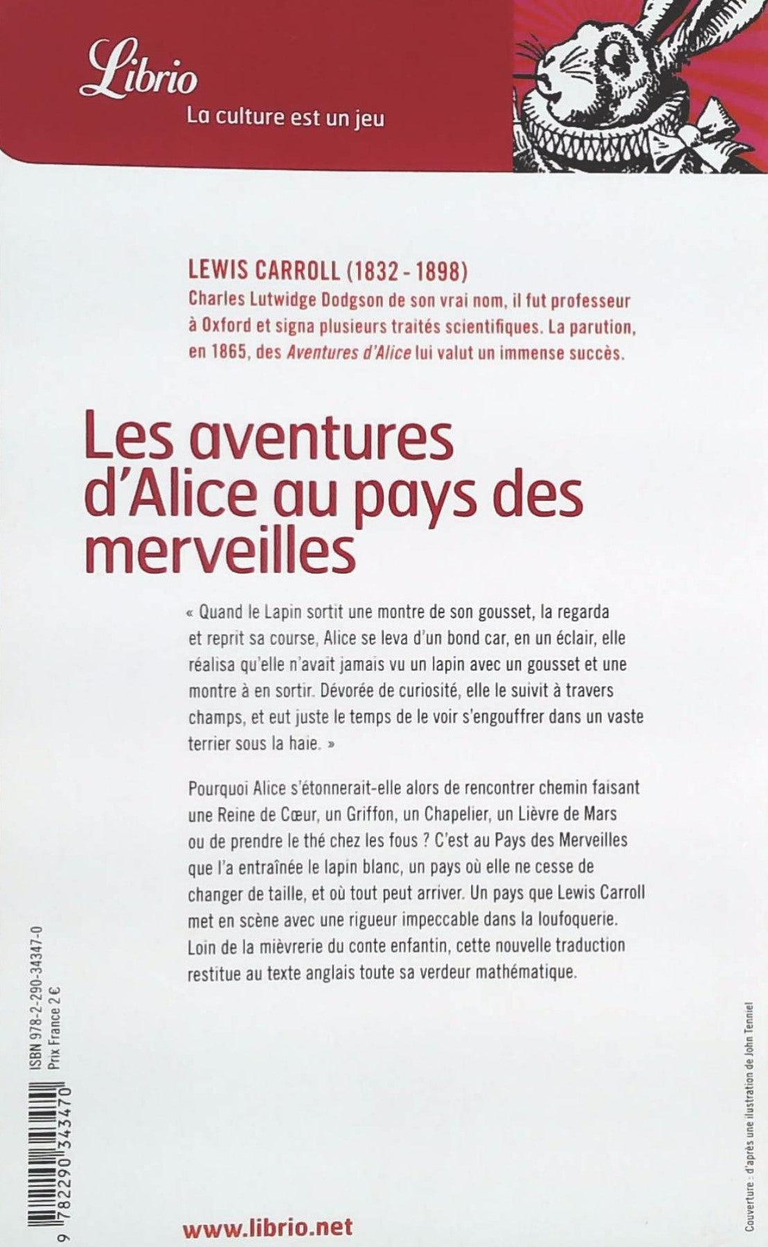 Imaginaire # 389 : Les aventures d'Alice au pays des merveilles (Lewis Carroll)