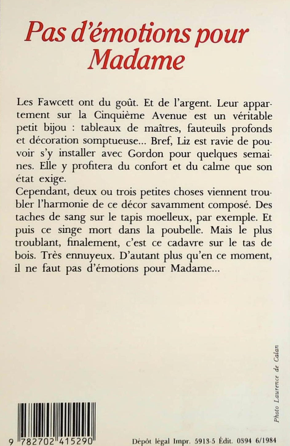 Pas d'émotions pour madame (Manning Long)