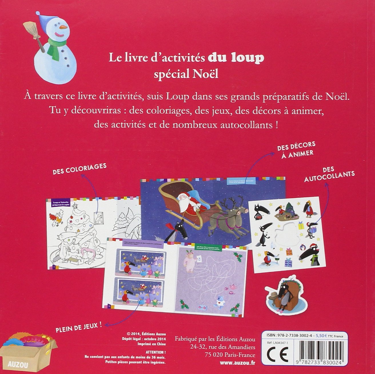 Le livre d'activitéd du loup : Spécial Noël (Orianne Lallemand)
