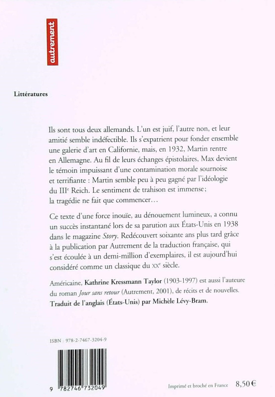 Inconnu à cette adresse (Kressmann Taylord)