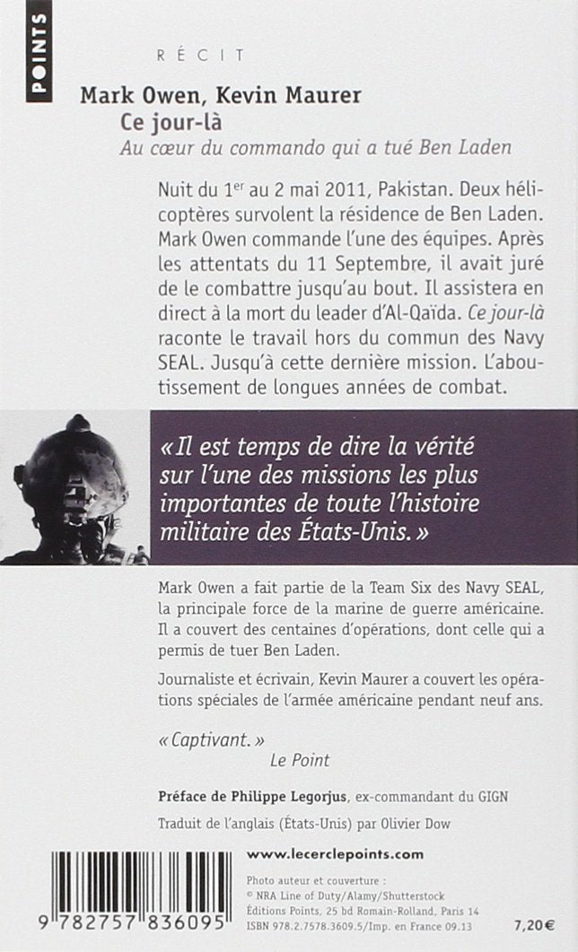 Ce jour-là : Au coeur du commando qui a tué Ben Laden (Mark Owen)