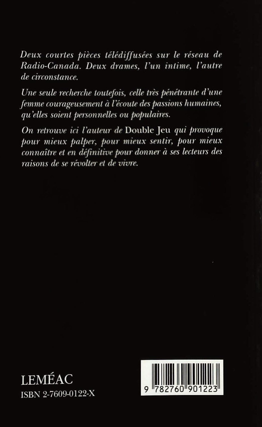 Jour après jour -suivi de- Un si belle automne (Françoise Loranger)