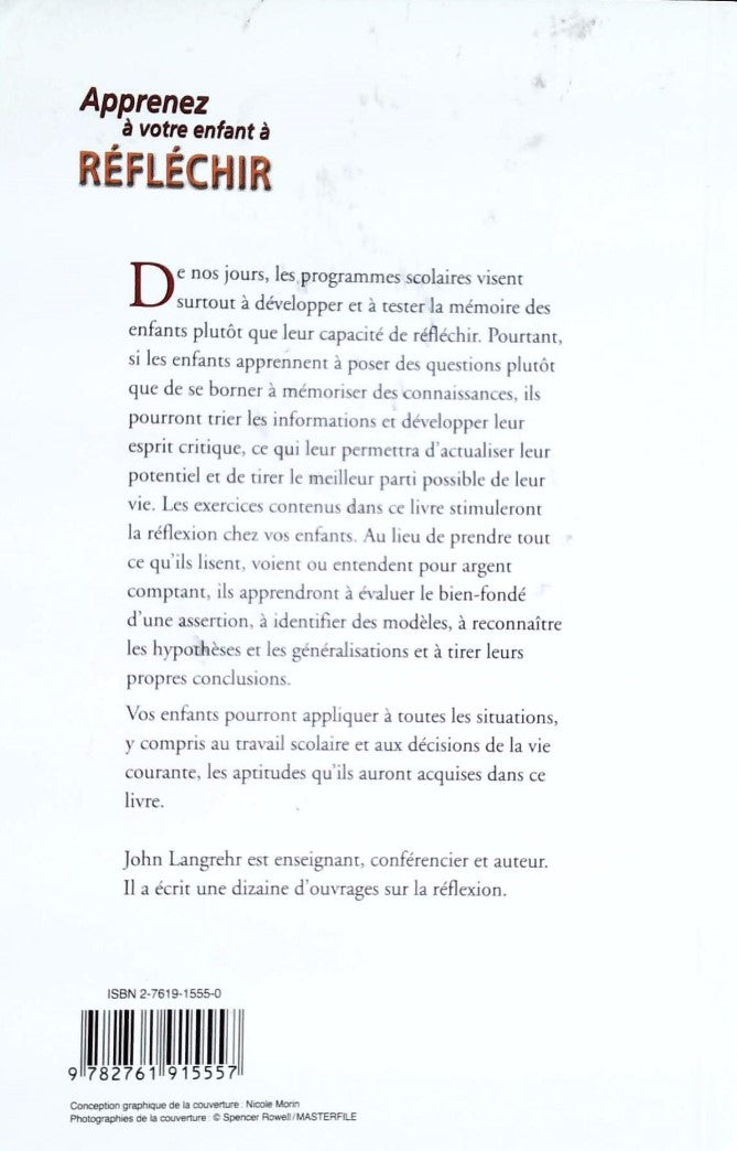Apprenez à votre enfant à réfléchir (John Langrehr)
