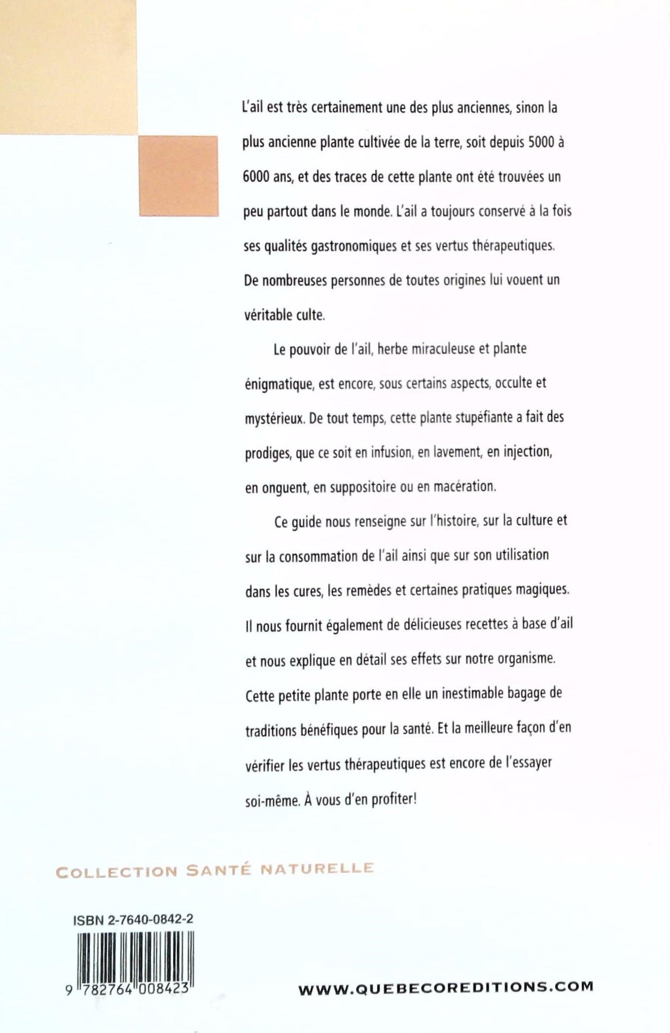 Les vertues de l'ail (Geneviève Pelletier)