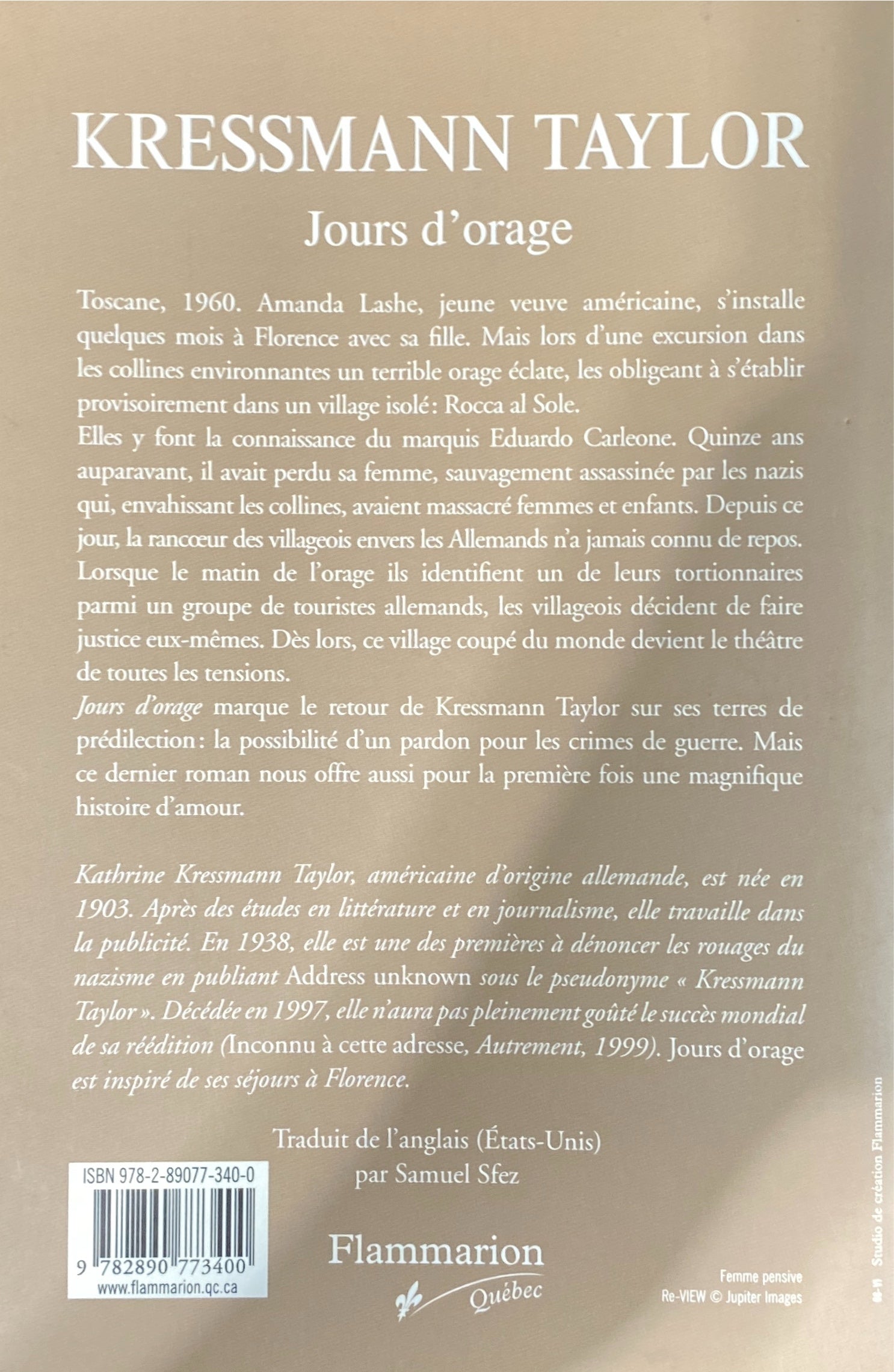 Jours d'orage (Kressmann Taylor)