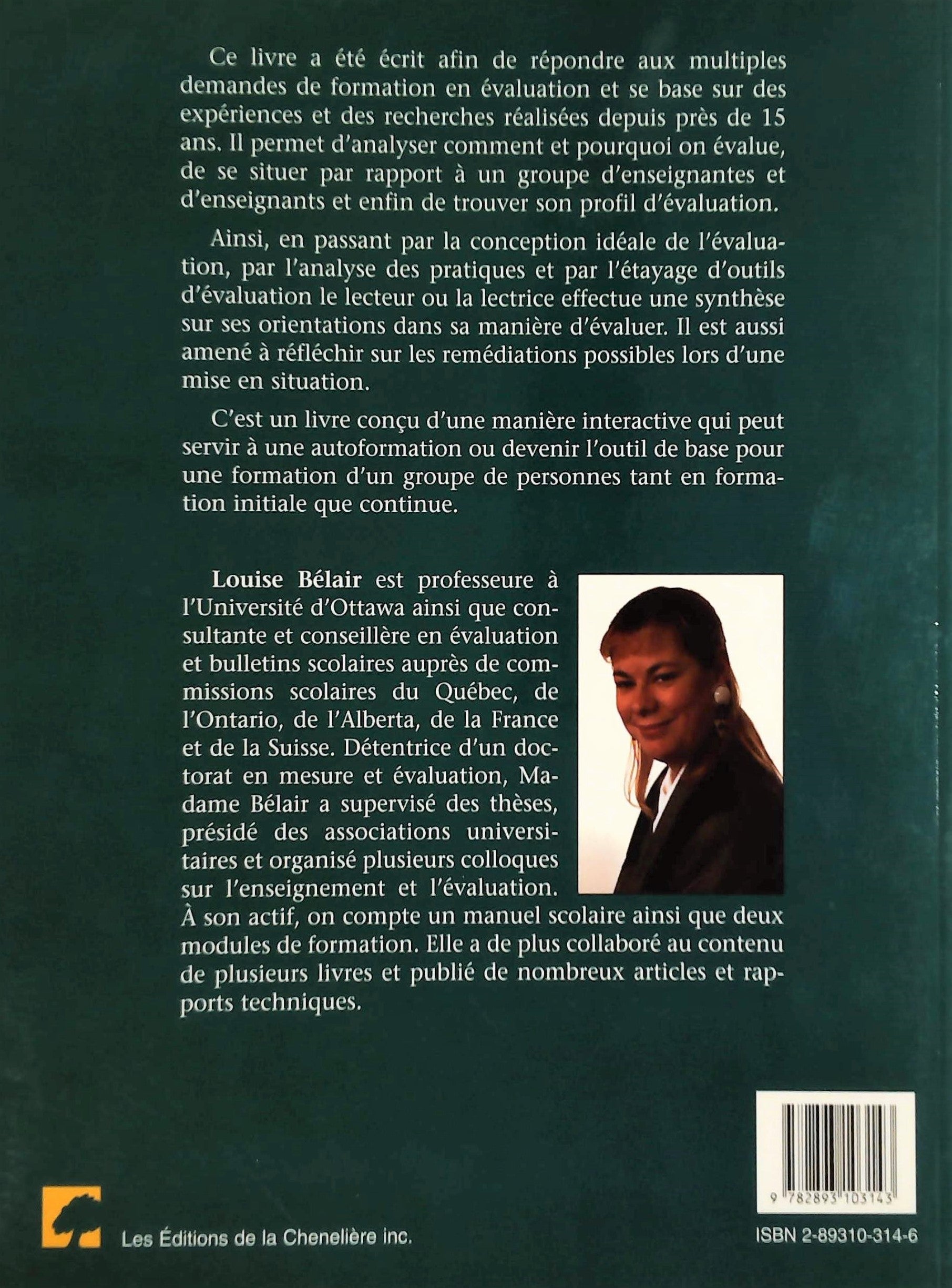 Profil d'évaluation : Une analyse pour personnaliser votre pratique (Louise M.Bélair)