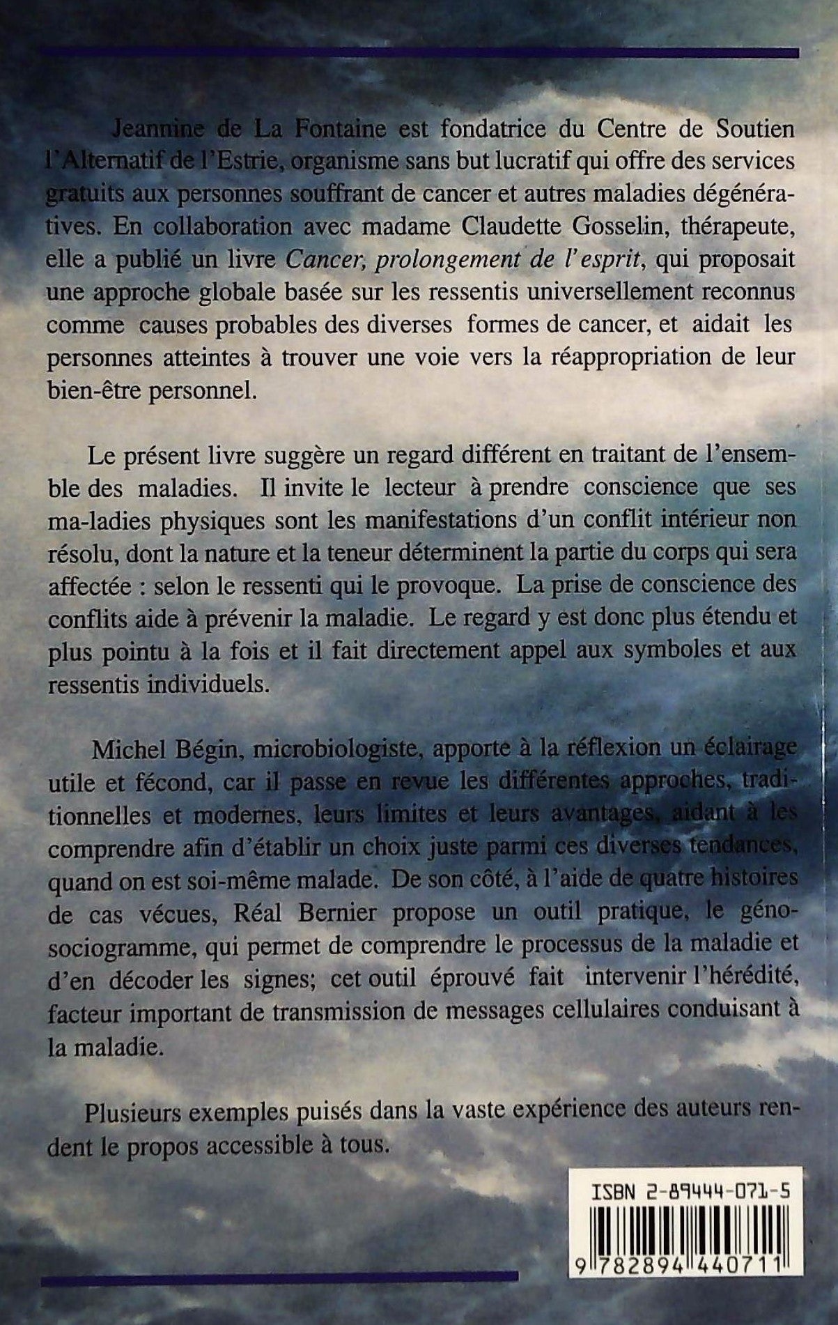 Je choisis la vie (Jeannine de La Fontaine)
