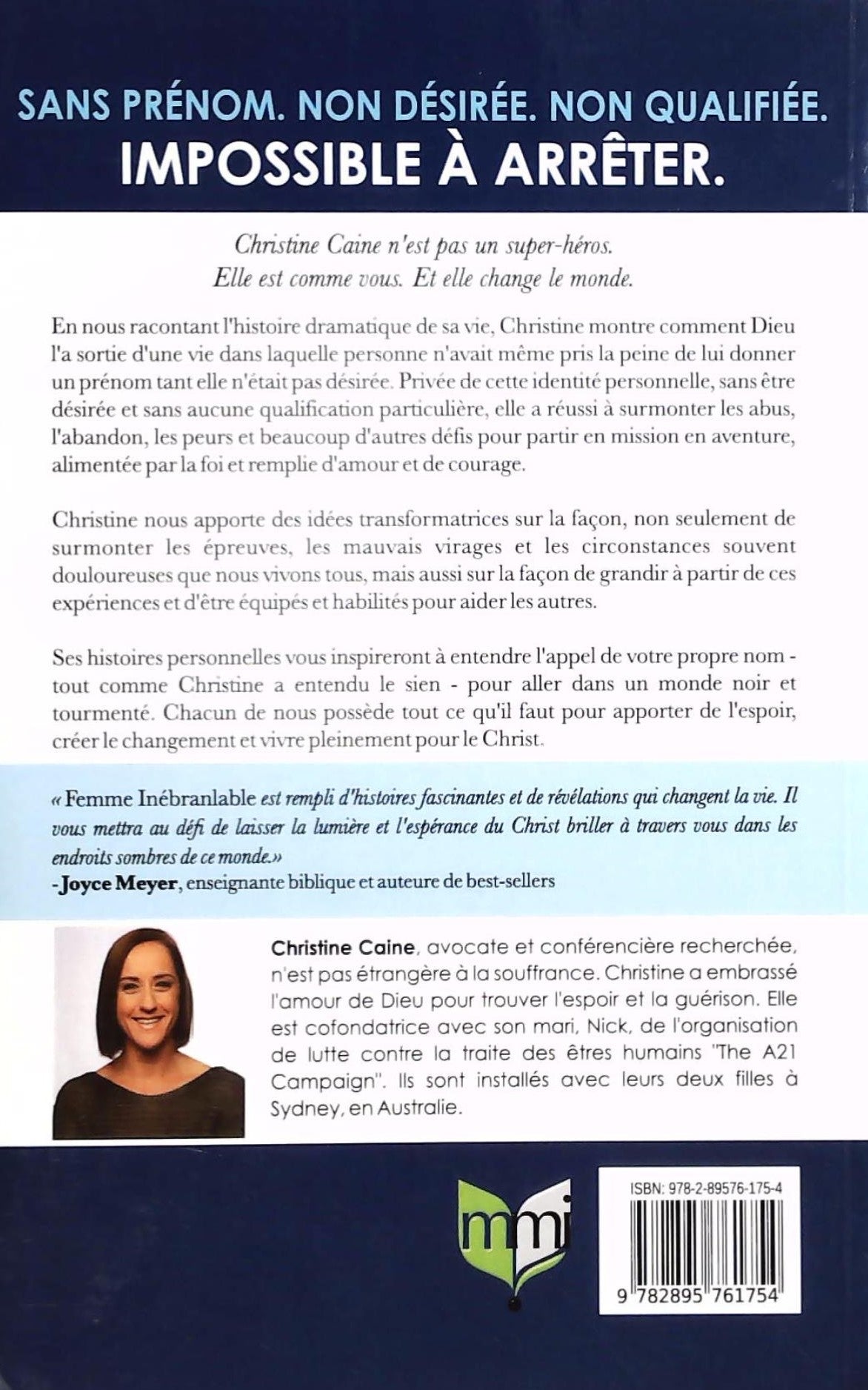 Femme inébranlable : Osez faire ce que Dieu vous appelle à faire (Christine Caine)