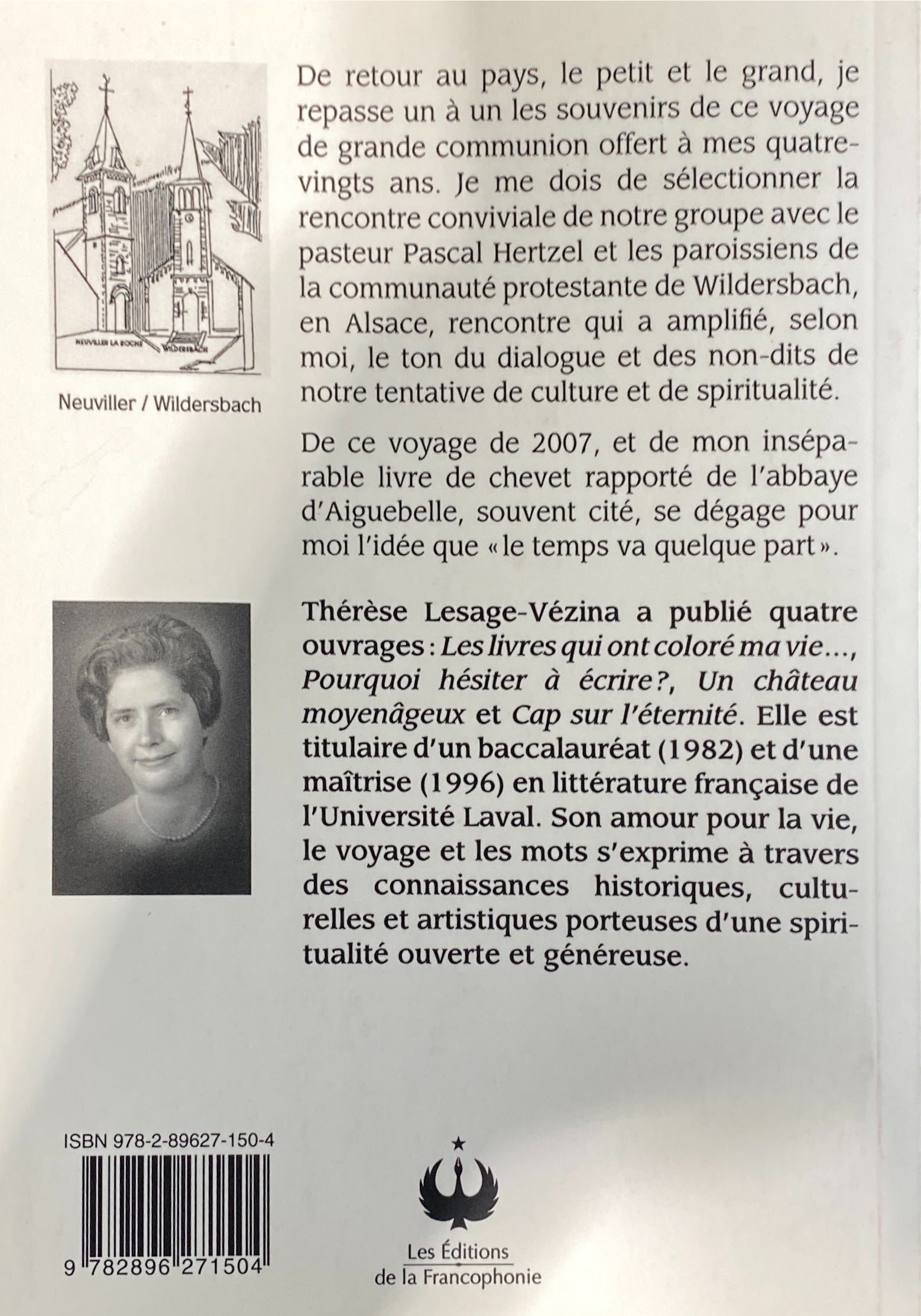Carnet de route (Thérèse Lesage-Vézina)