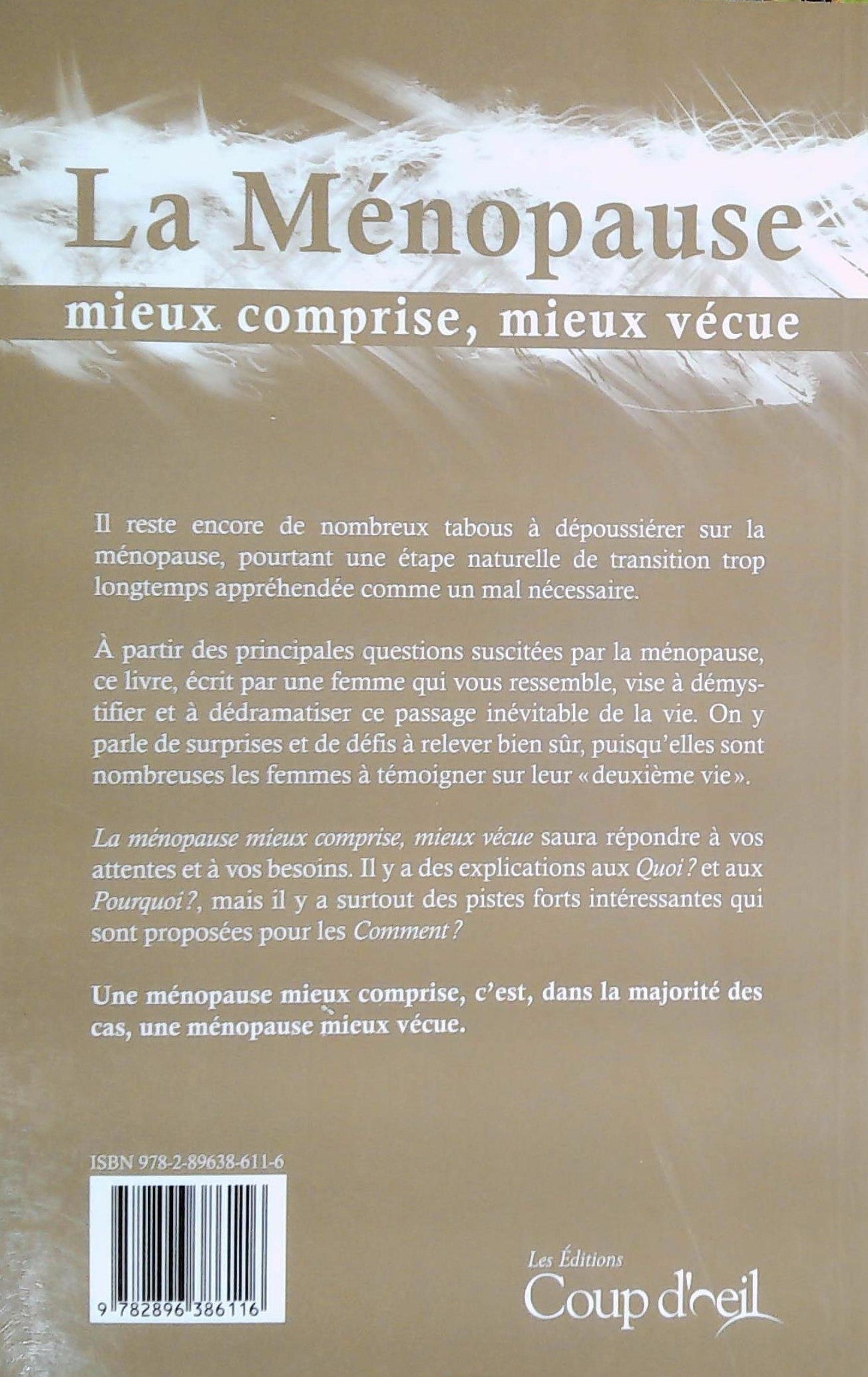 La ménopause mieux comprise, mieux vécue (Lucette Proulx-Sammut)