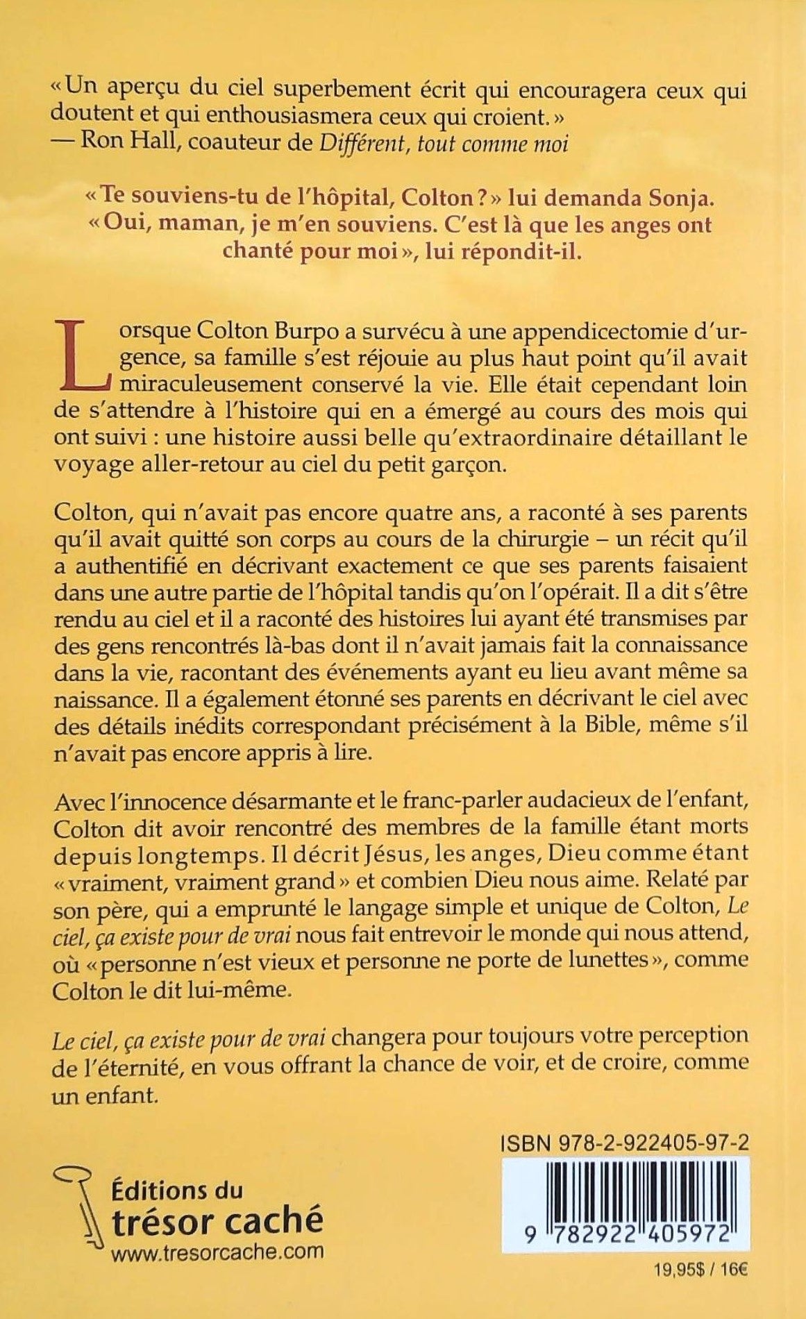 Le ciel, ça existe pour de vrai : L'histoire étonnante de l'aller-retour au ciel d'un petit garçon (Todd Burpo)