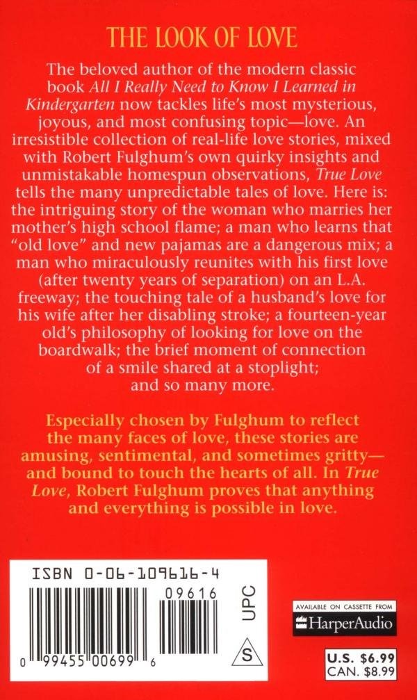 Livre True Love - Robert Fulghum (Livre d'occasion) - ISBN 0061096164