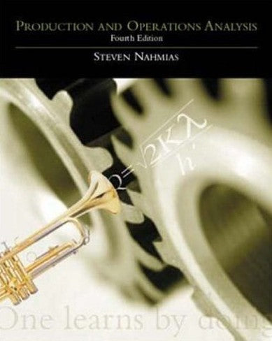 Livre Production and Operations Analysis with Student CD-Rom - Steven Nahmias (Livre d'occasion) ...