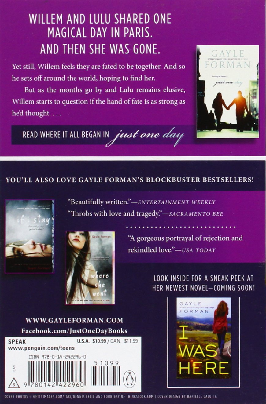Livre Just One Year - Gayle Forman (Livre d'occasion) - ISBN 0142422967