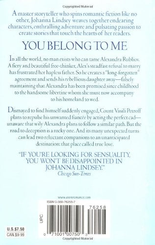 Livre You Belong to Me - Johanna Lindsey (Livre d'occasion) - ISBN 0380762587