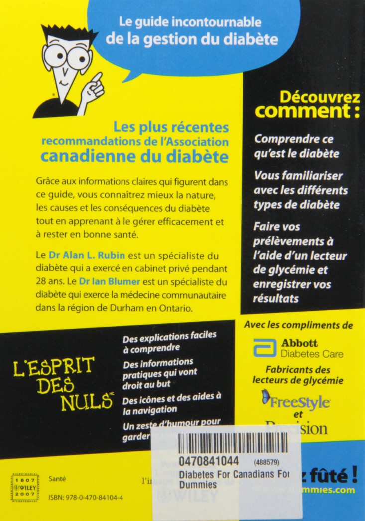 Pour Les Nuls : Le diabète pour les canadiens pour les nuls (Dr Alan L. Rubin)