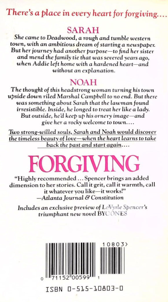 Livre Forgiving - Lavyrle Spencer (Livre d'occasion) - ISBN 0515108030