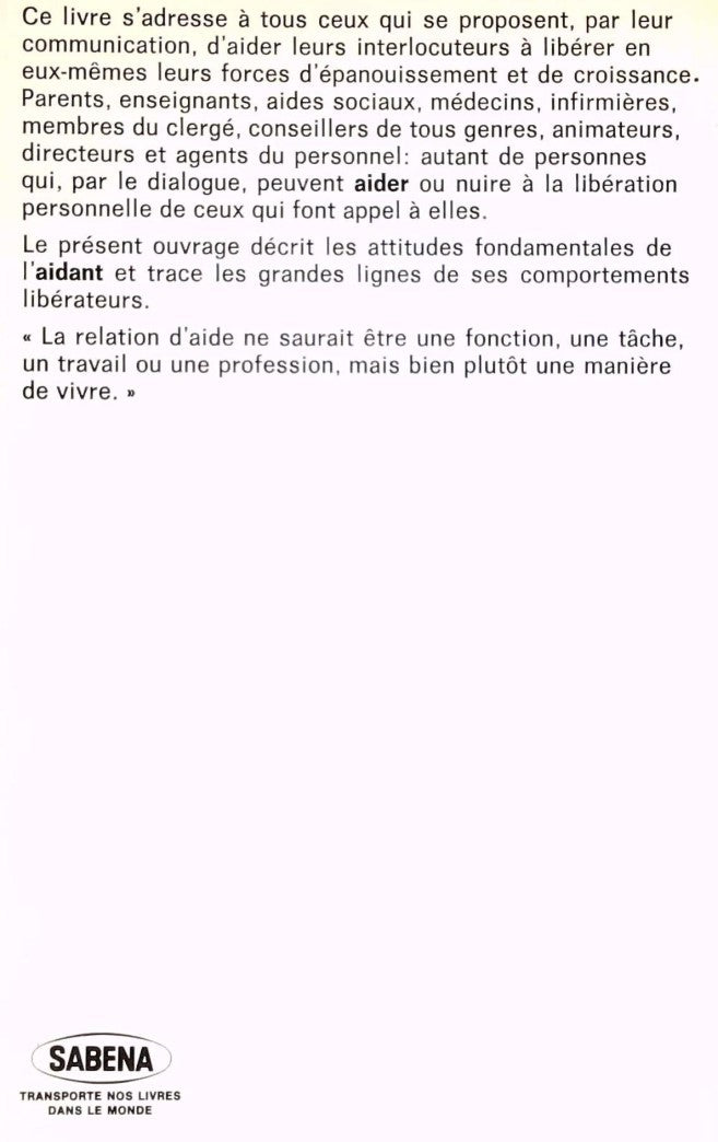 Communication et épanouissement personnel : La relation d'aide (Lucien Auger)