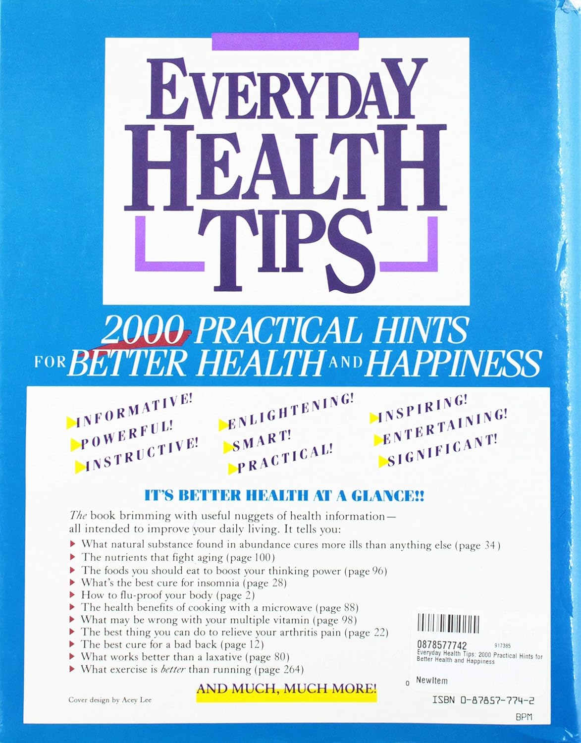 Livre Everyday Health Tips : 2000 Practical Hints for Better Health and Happiness (Livre d'occasi...