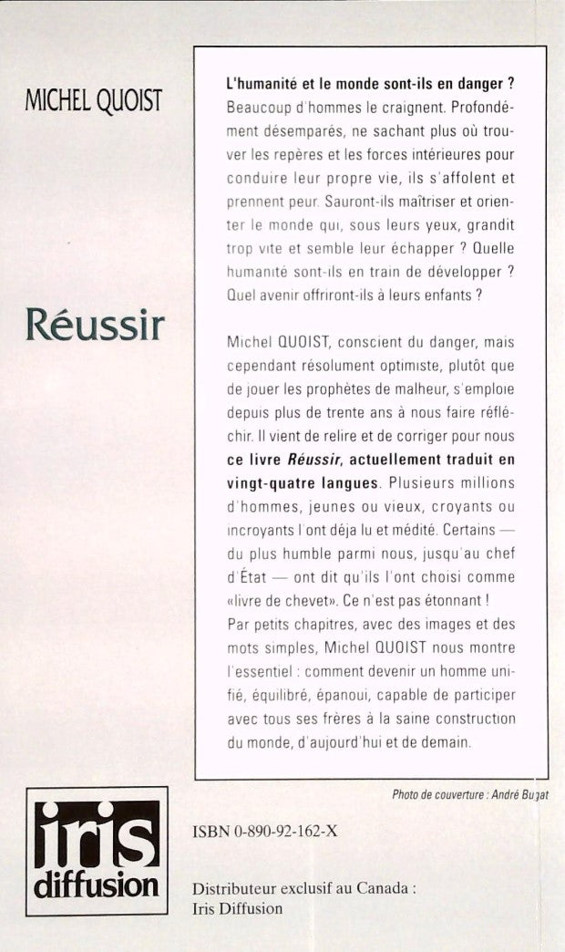 Livre Réussir - Michel Quoist (Livre d'occasion) - ISBN 089092162X